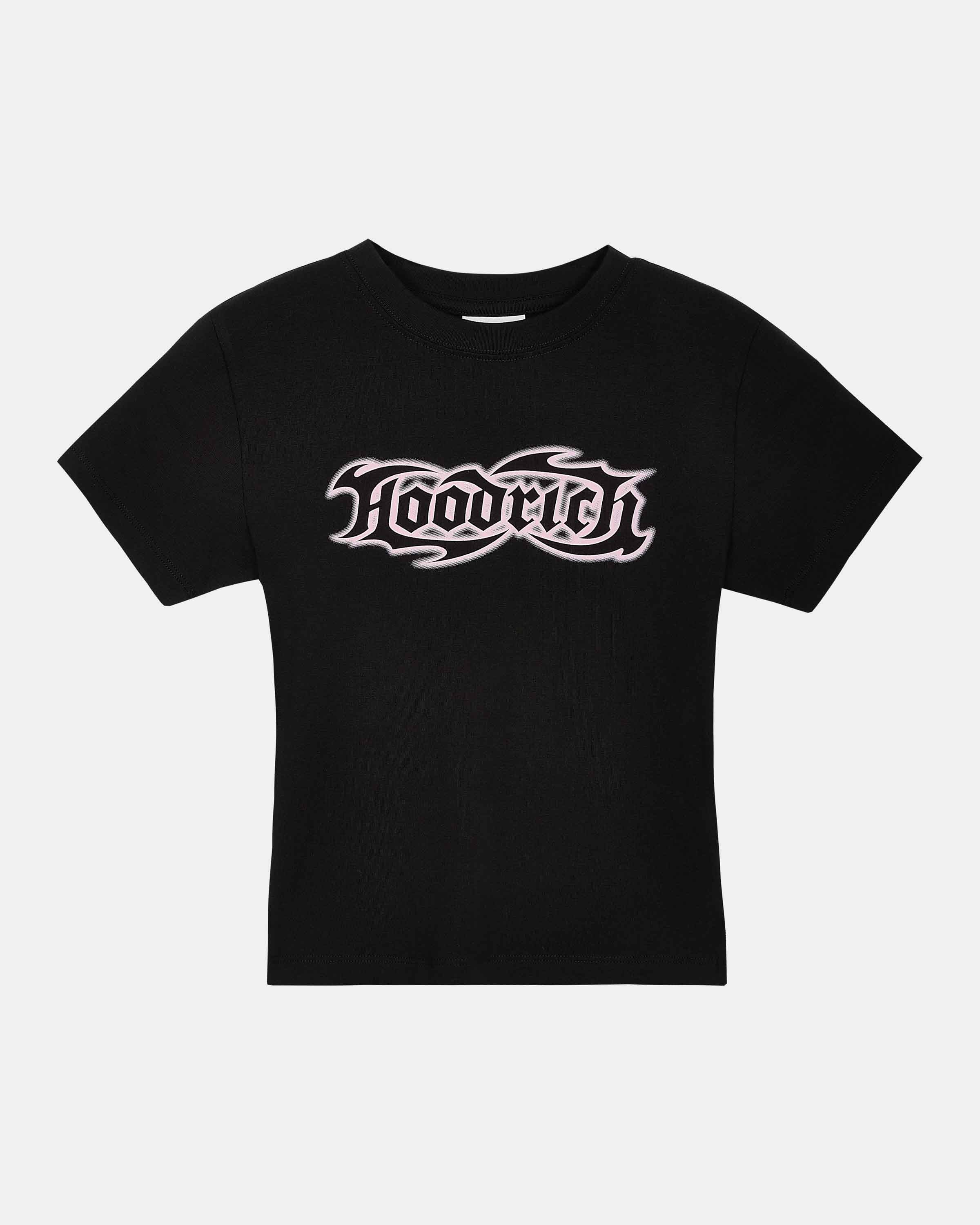 Asha Fitted Tee - Black/Pink - Image 3