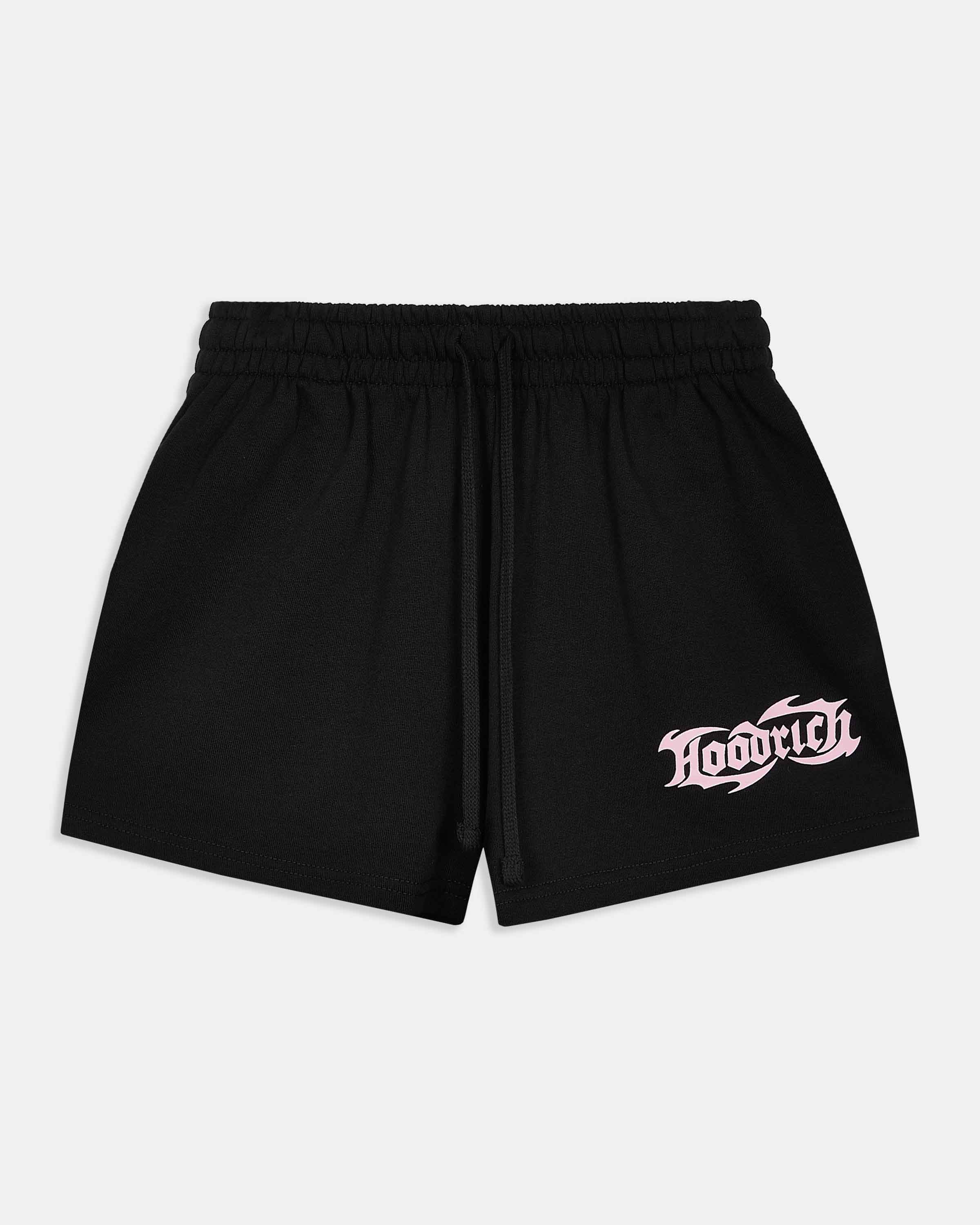 Asha Mini Sweatshorts - Black/Pink - Image 3