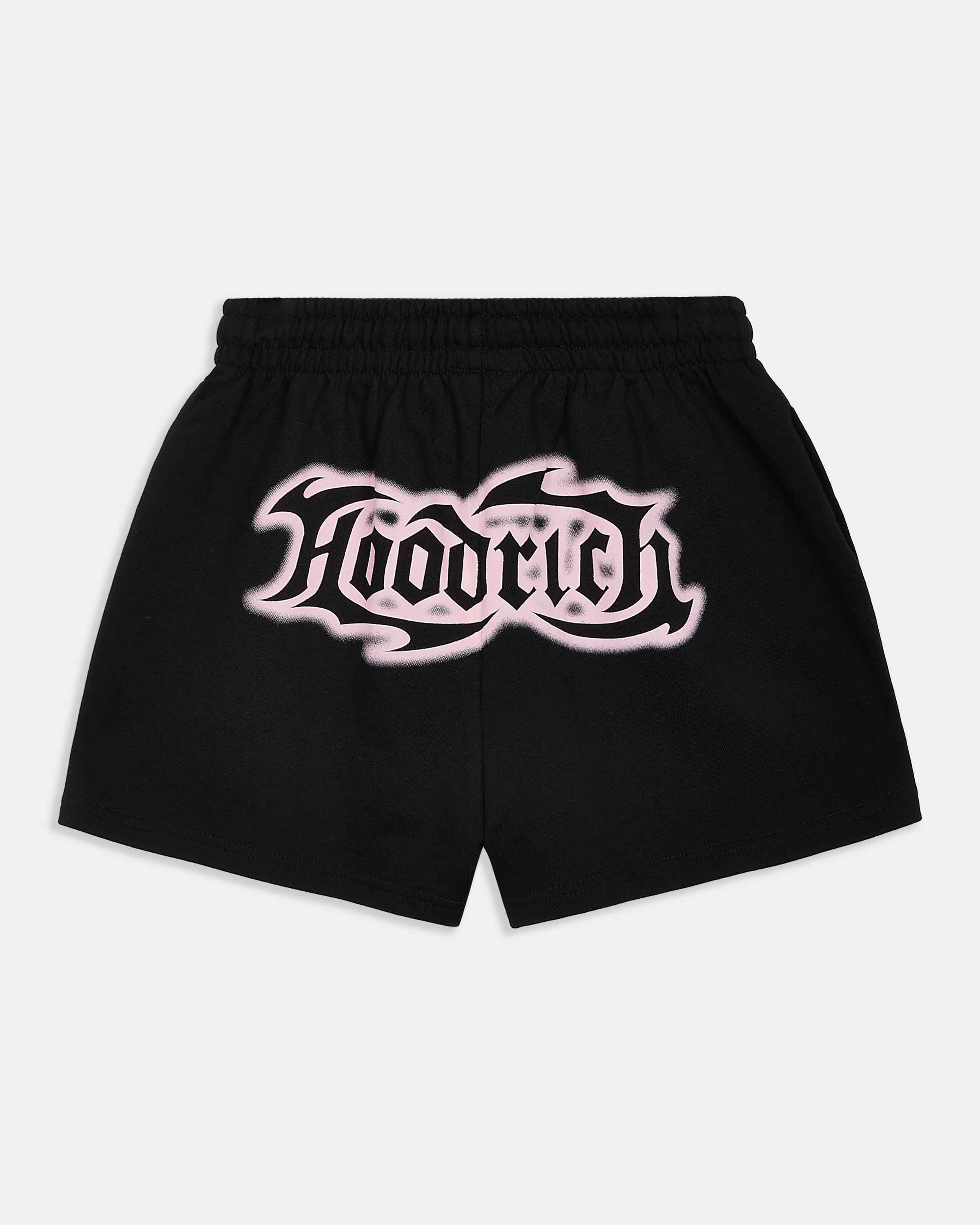 Asha Mini Sweatshorts - Black/Pink - Image 5