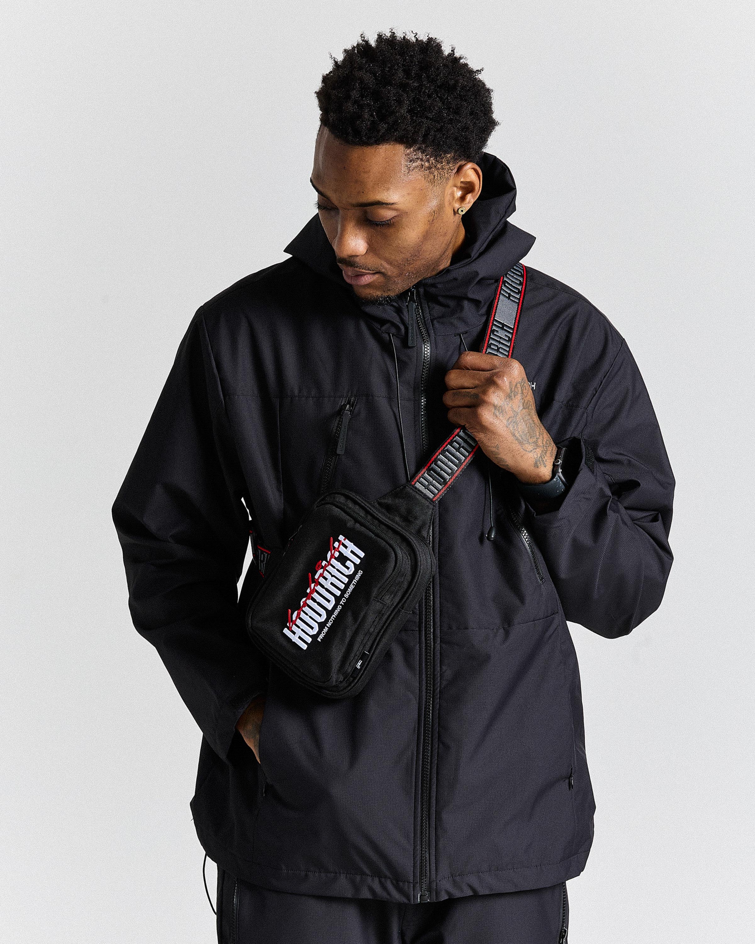 Boost Oversized Clip Mini Bag - Black/White/Red - Image 7