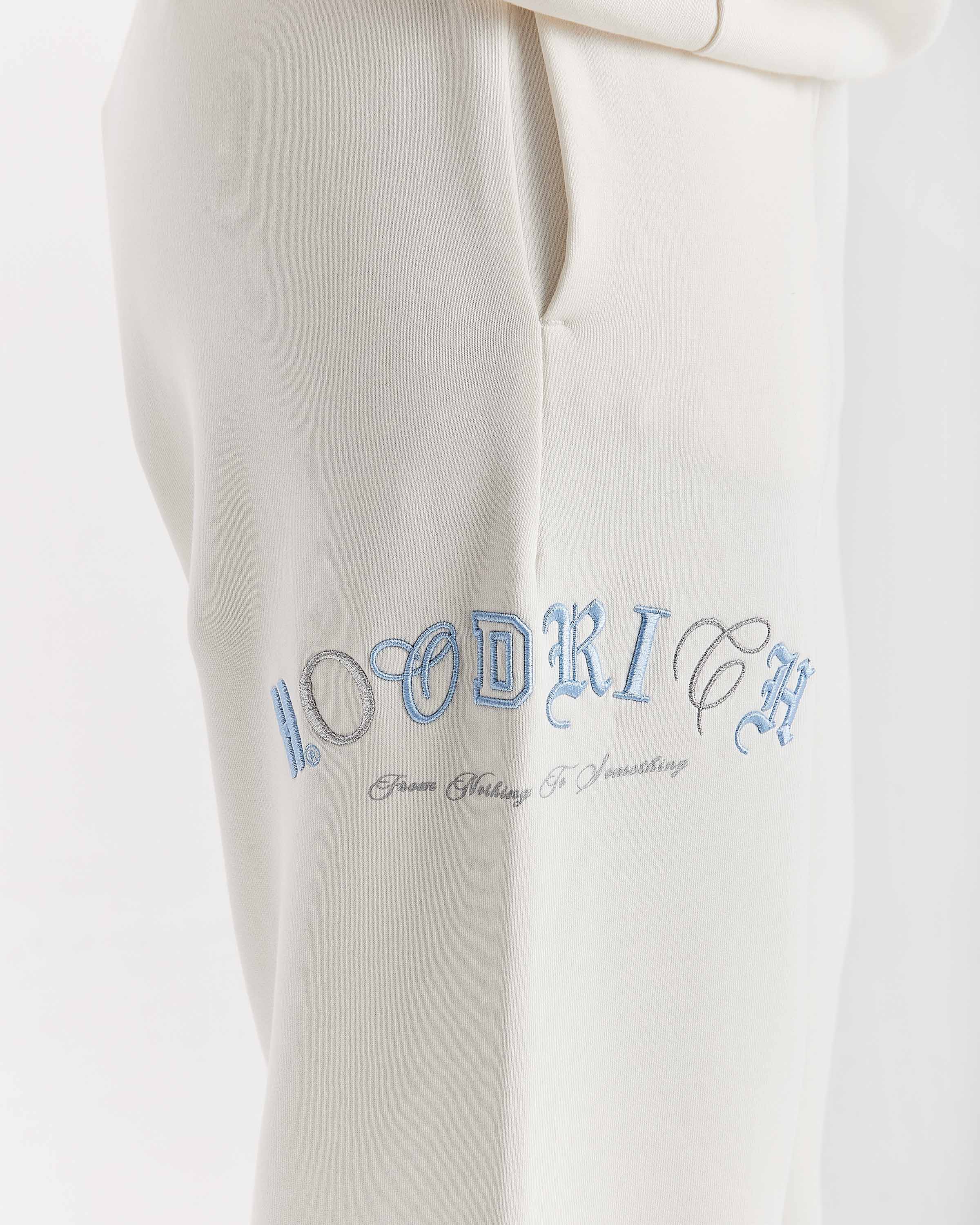 Calor Oversized Wide Leg Joggers - Off White/Blue - Image 5