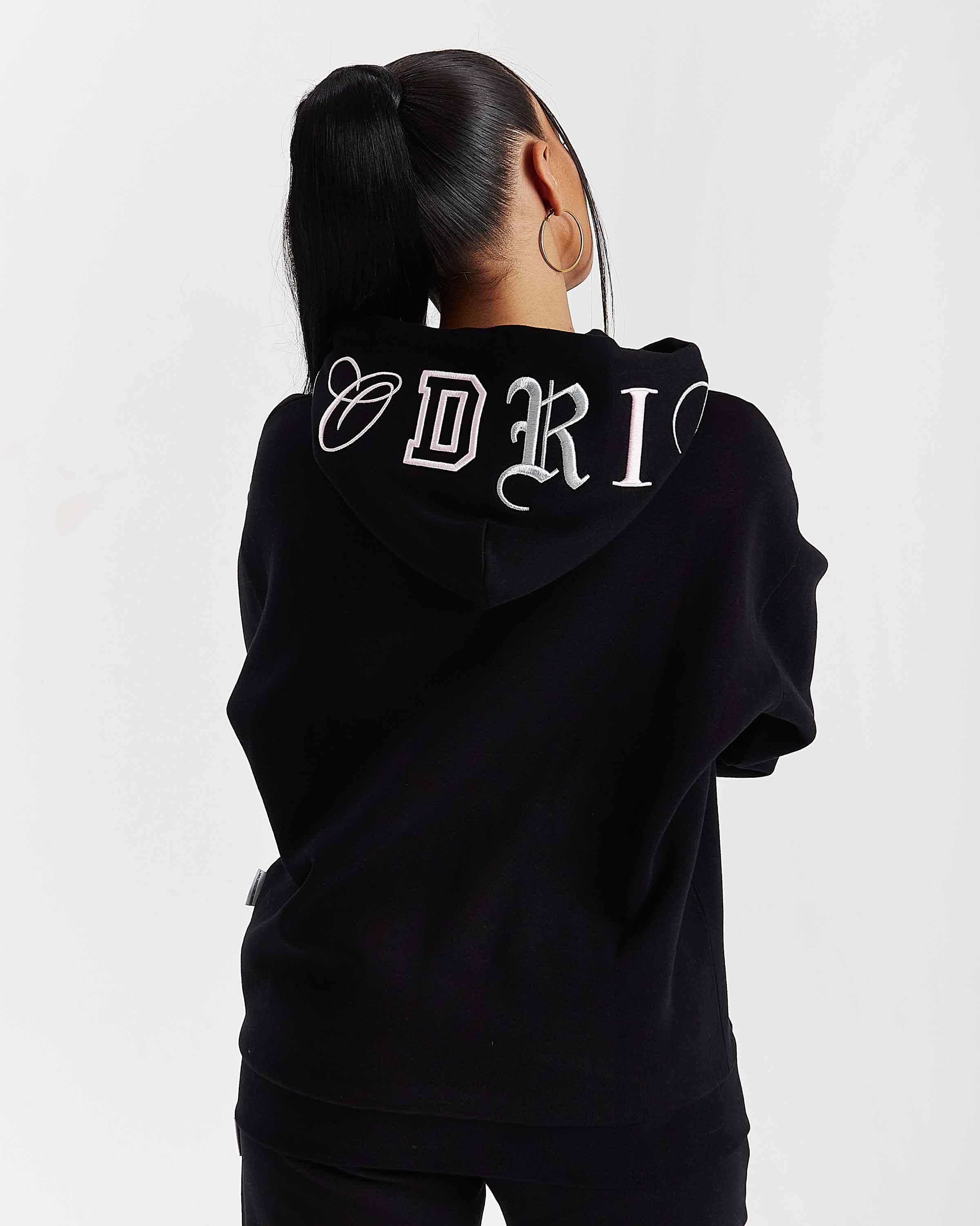 Calor Oversized Hoodie - Black/Pink/Silver - Image 3