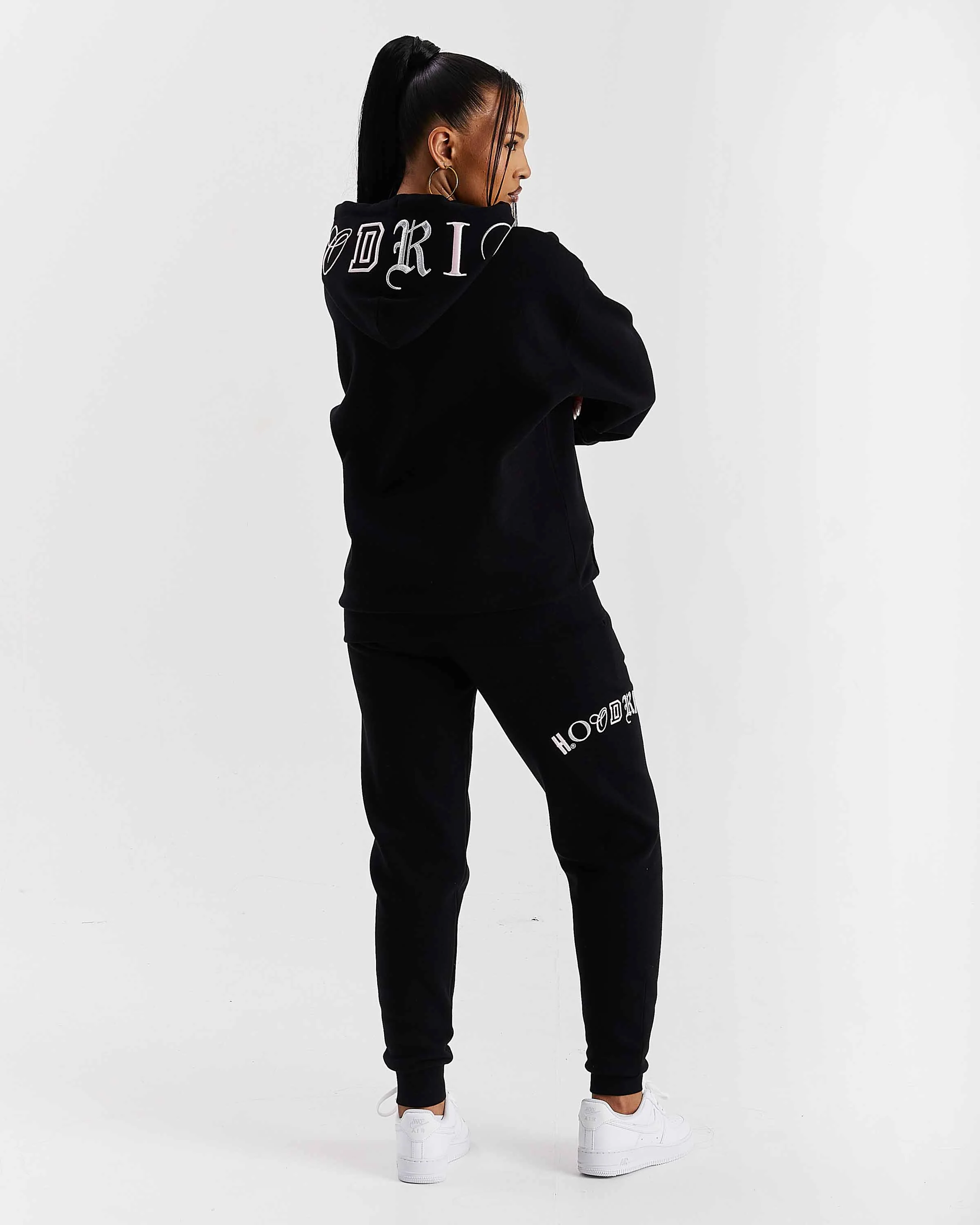 Calor Oversized Hoodie - Black/Pink/Silver - Image 4