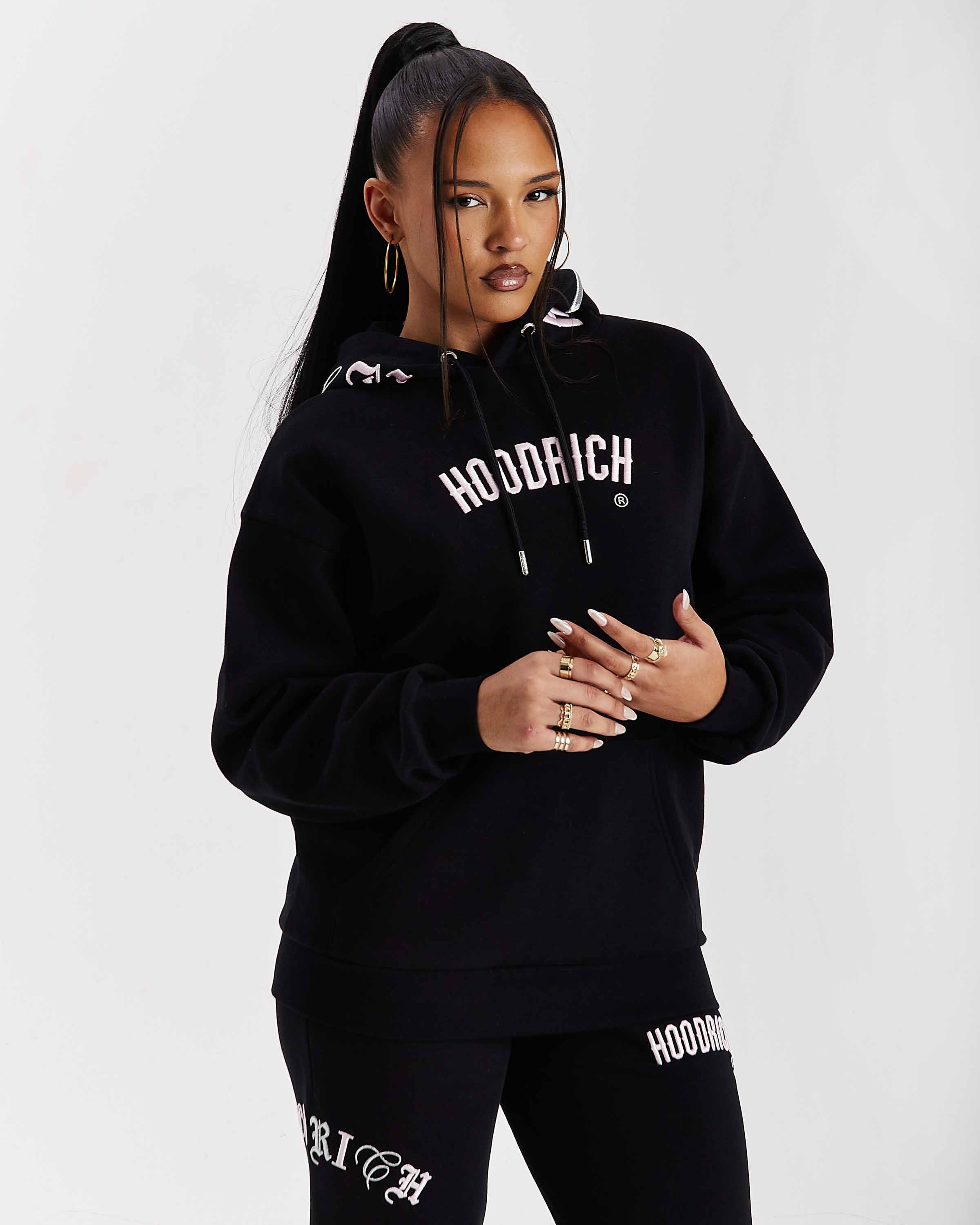 Calor Oversized Hoodie - Black/Pink/Silver - Image 7