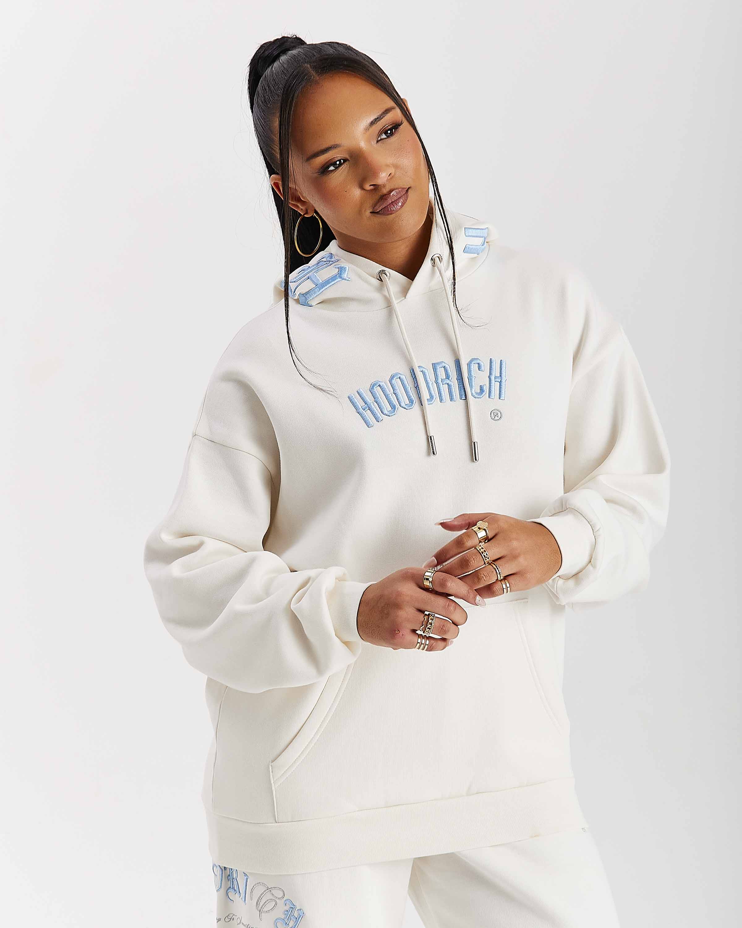 Calor Oversized Hoodie - Off White/Blue - Image 7