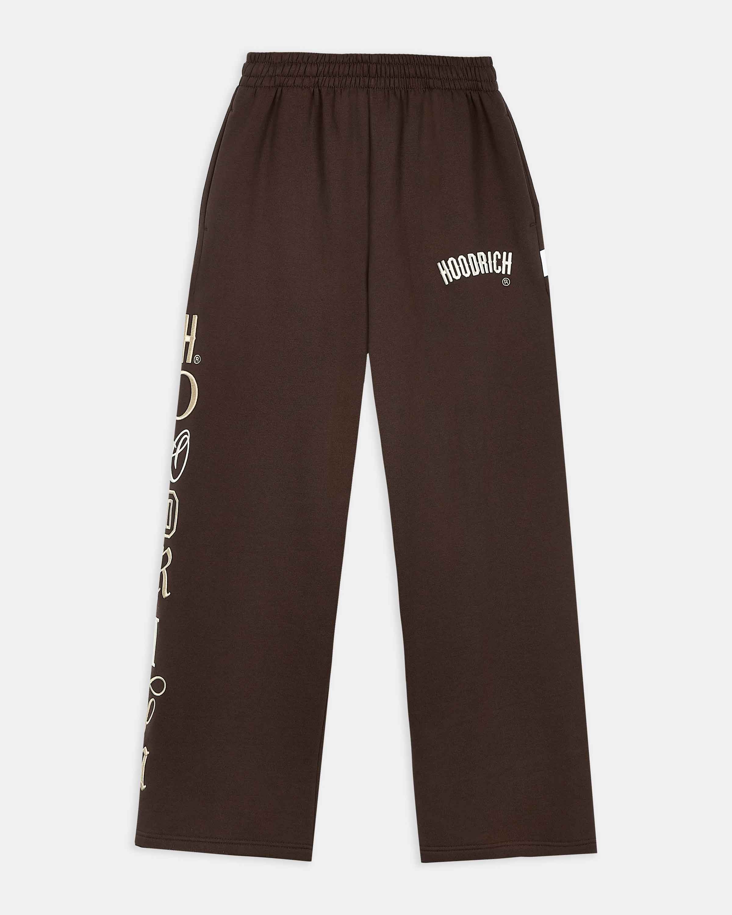 Calor Oversized Wide Leg Joggers - Brown/White - Image 3