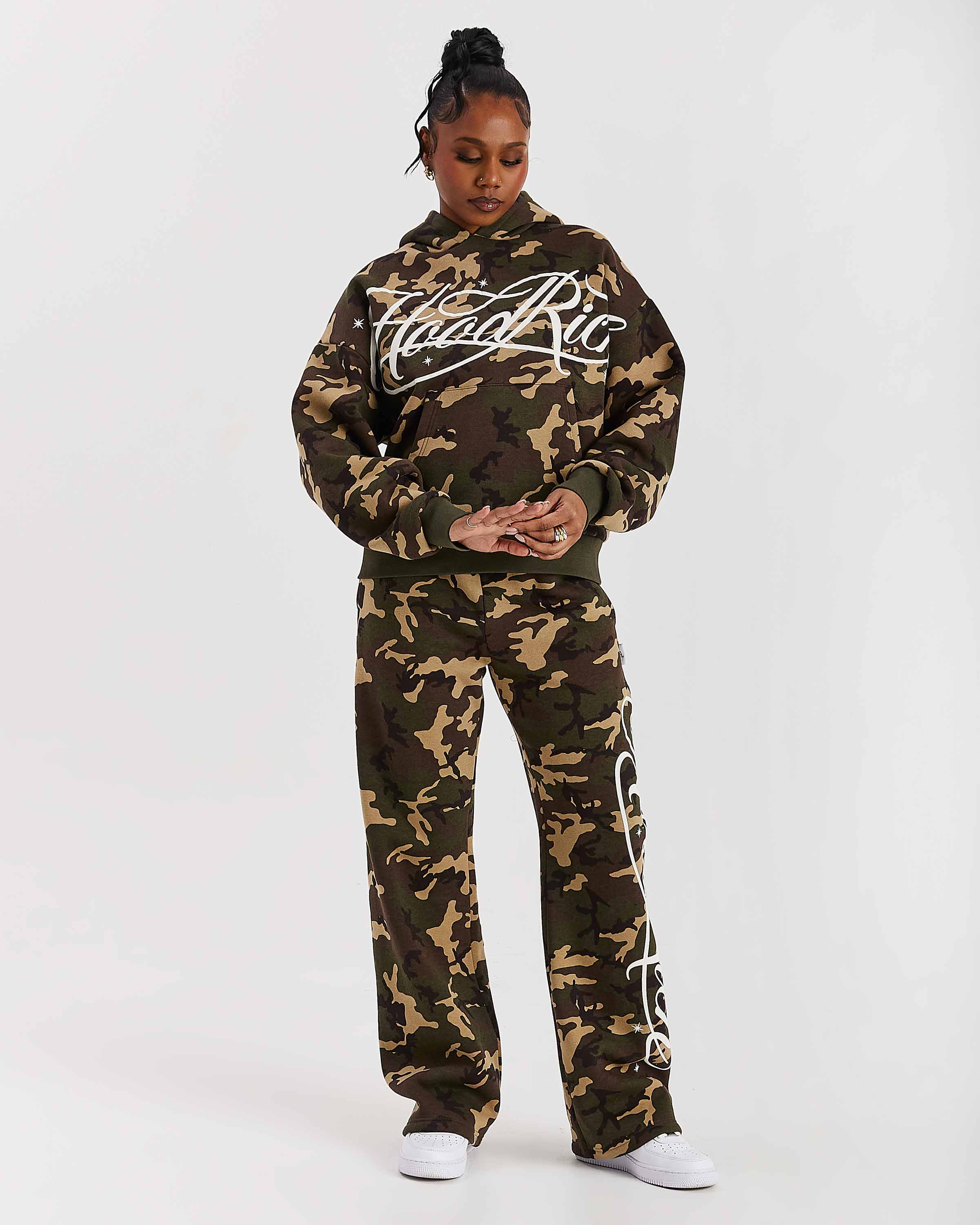 Solace Wide Leg Joggers - Camo - Image 2