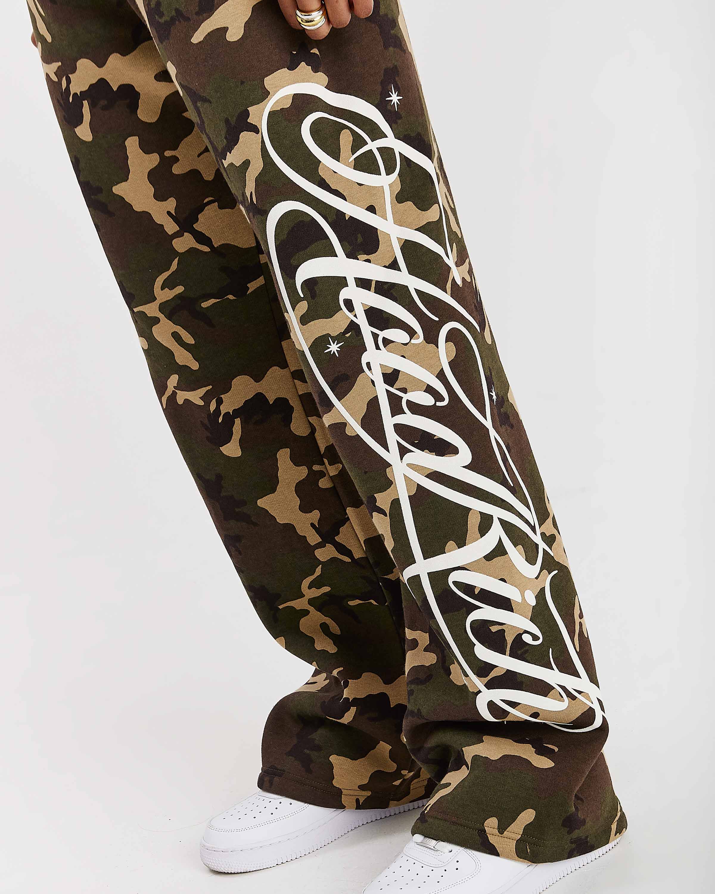 Solace Wide Leg Joggers - Camo - Image 5