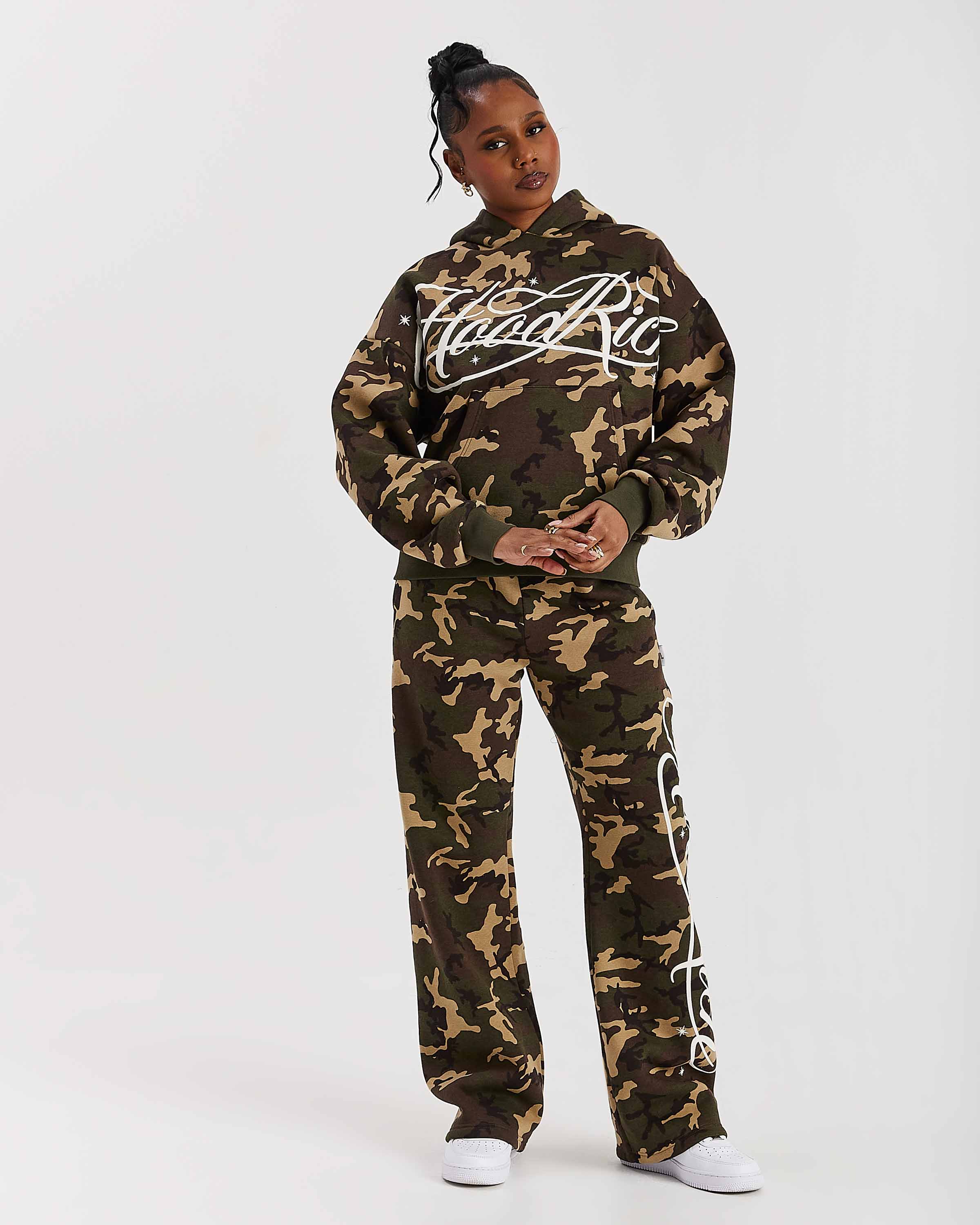 Solace Wide Leg Joggers - Camo - Image 6