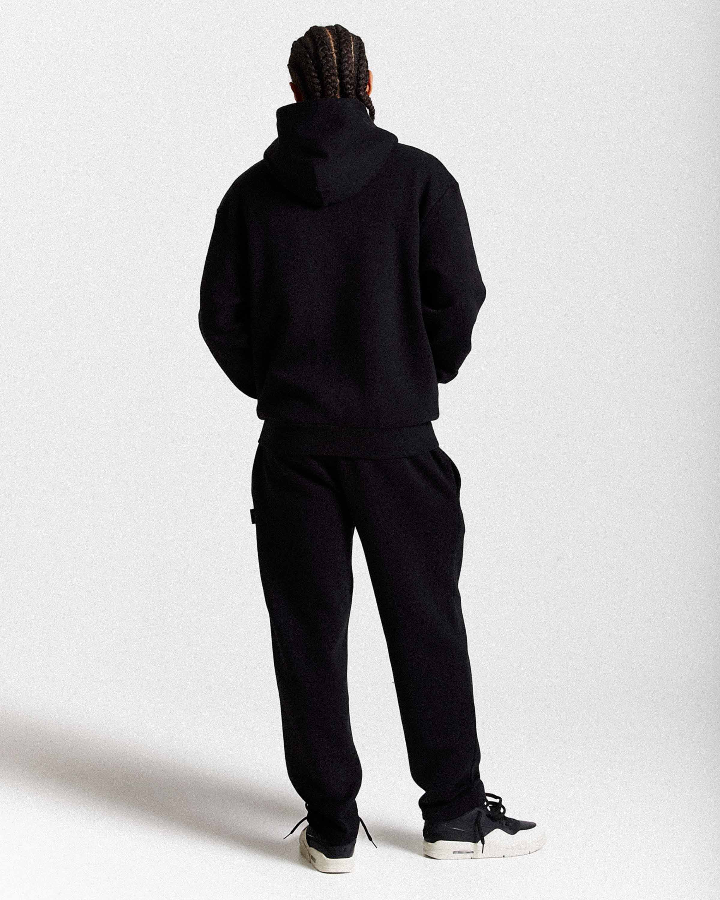 Captain Oversized Zip Hoodie - Black/White - Image 3