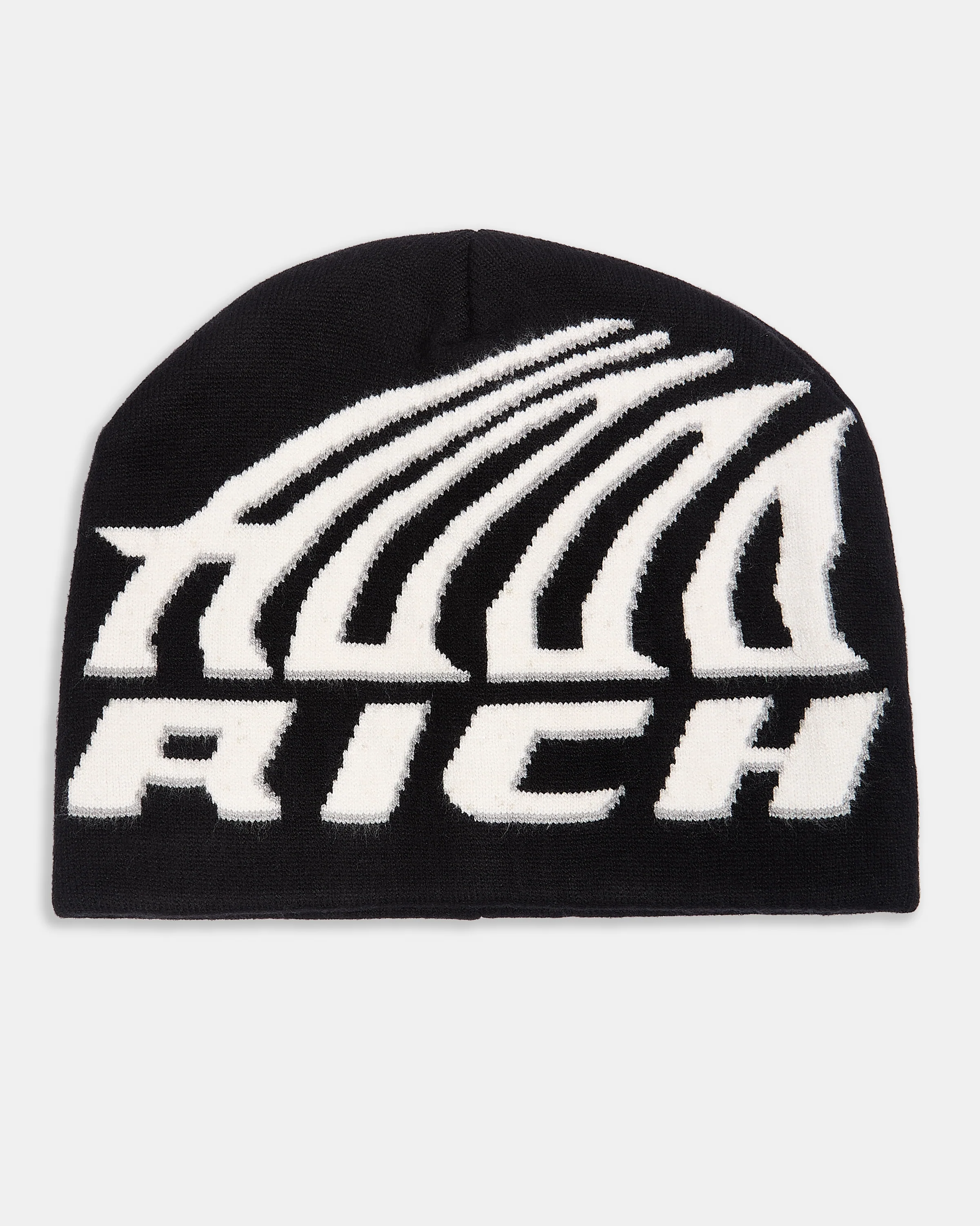 Chroma Skull Knit Beanie - Black/White