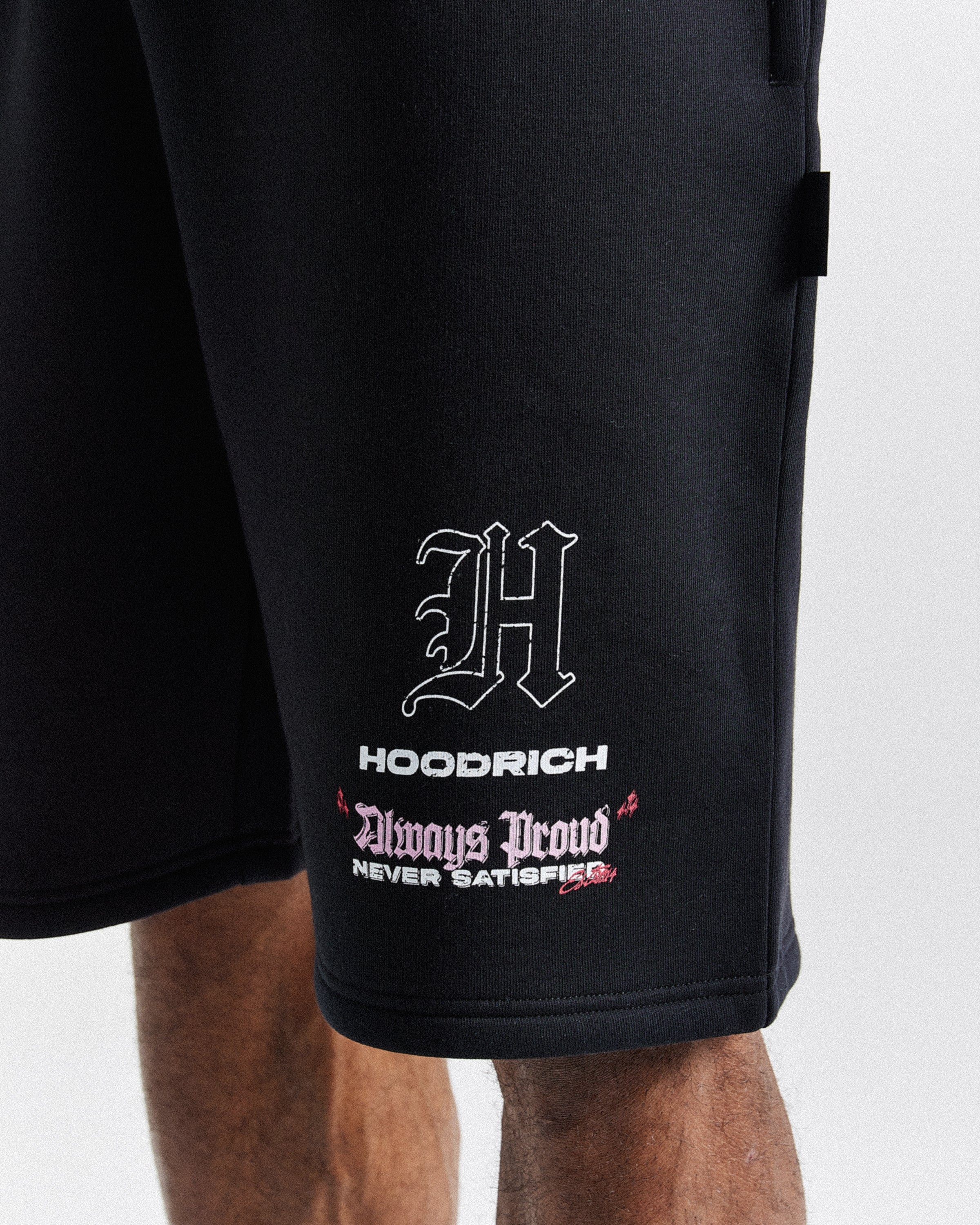 Chroma Oversized Shorts - Black/White/Pink - Image 3