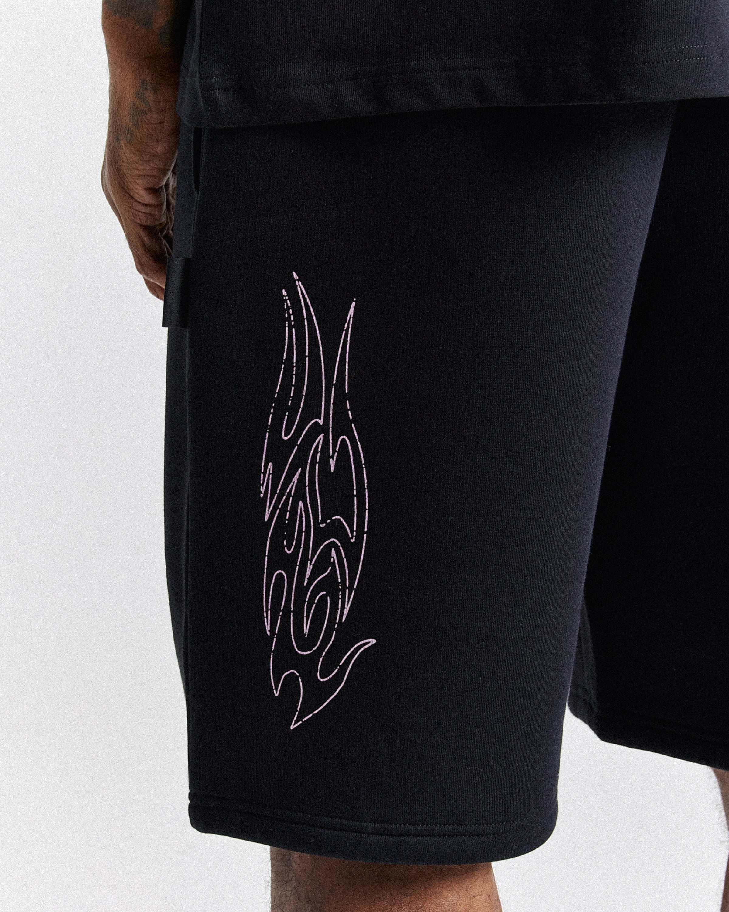 Chroma Oversized Shorts - Black/White/Pink - Image 4