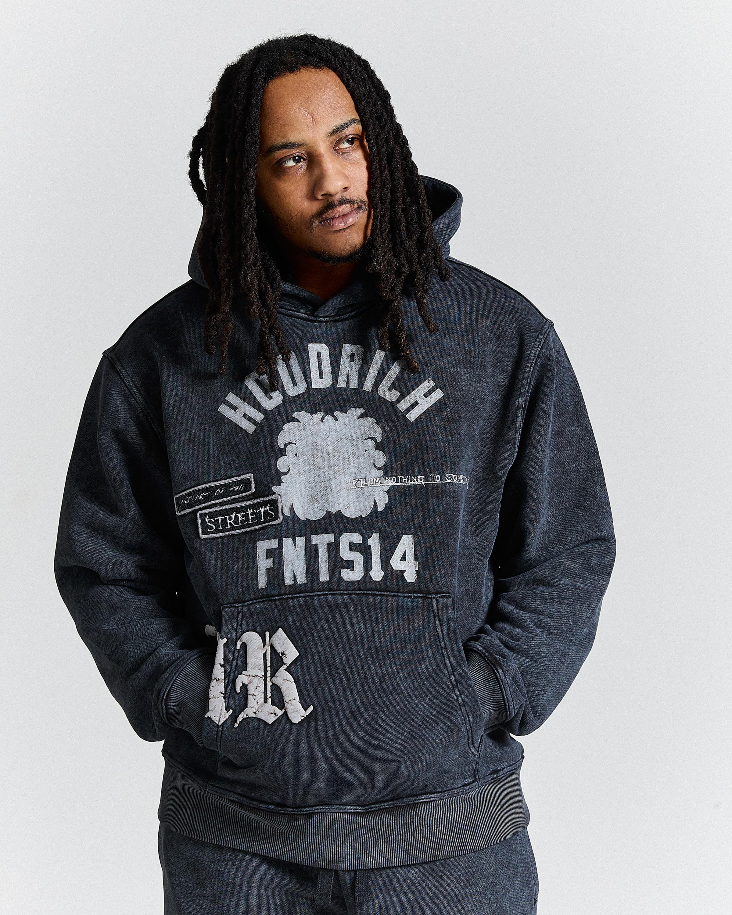 The Winner's Circle Cipher Oversized Hoodie - Black Wash