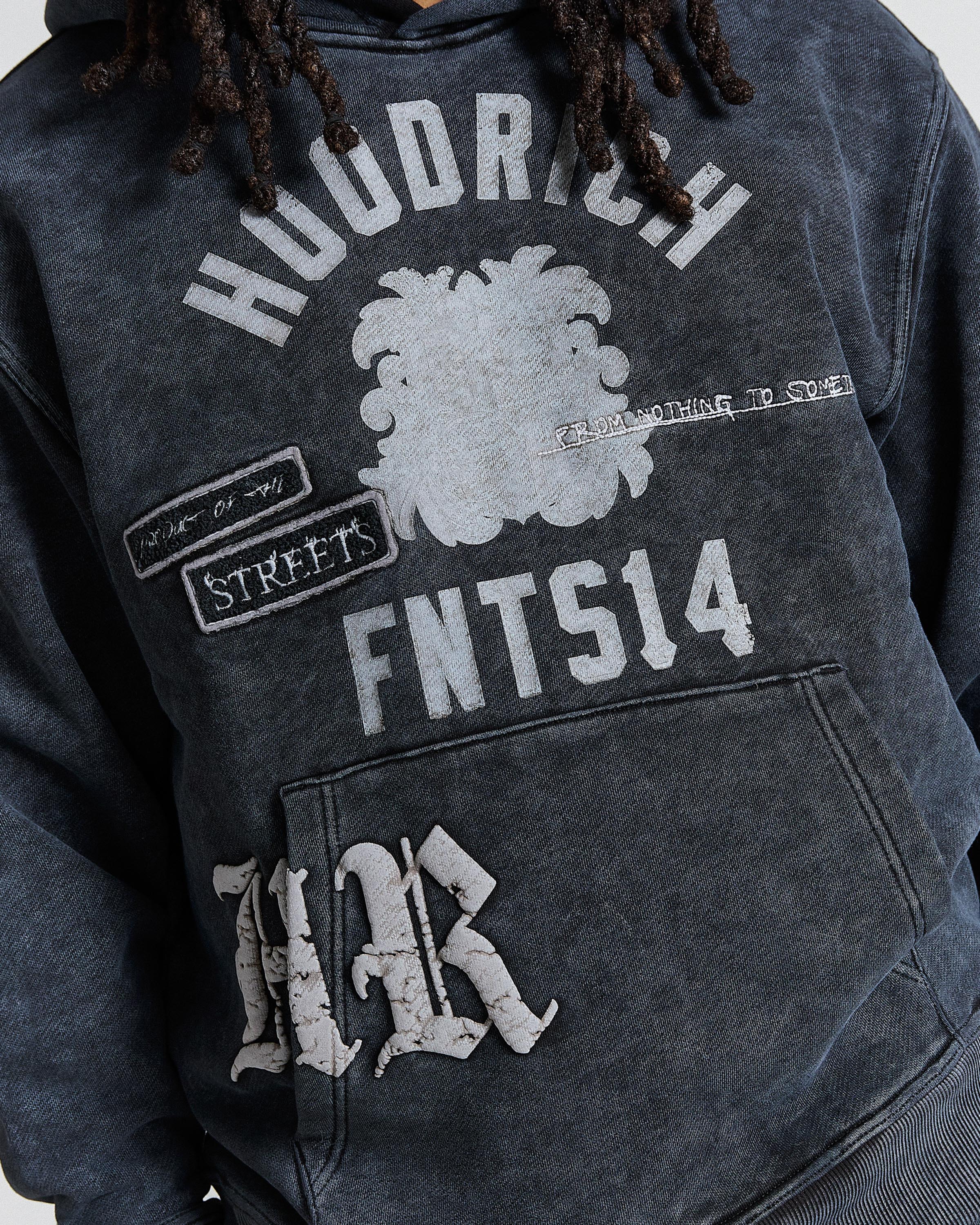 The Winner's Circle Cipher Oversized Hoodie - Black Wash - Image 5