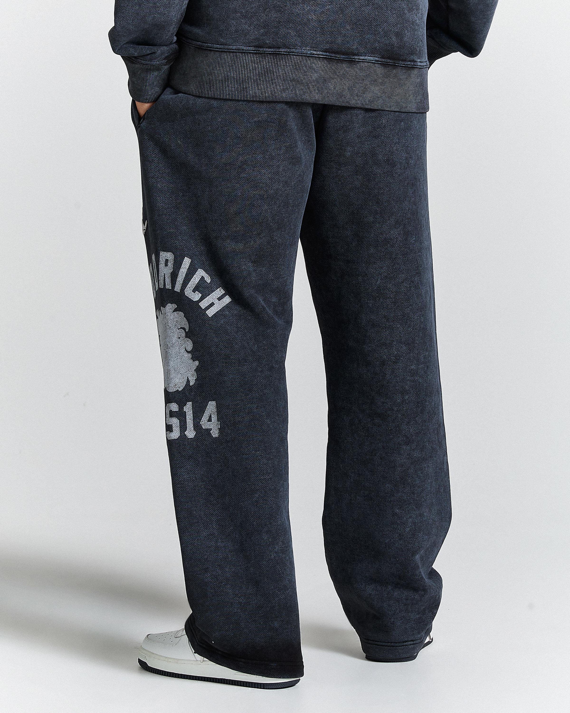 The Winner's Circle Cipher Oversized Open Hem Joggers - Black Wash - Image 2