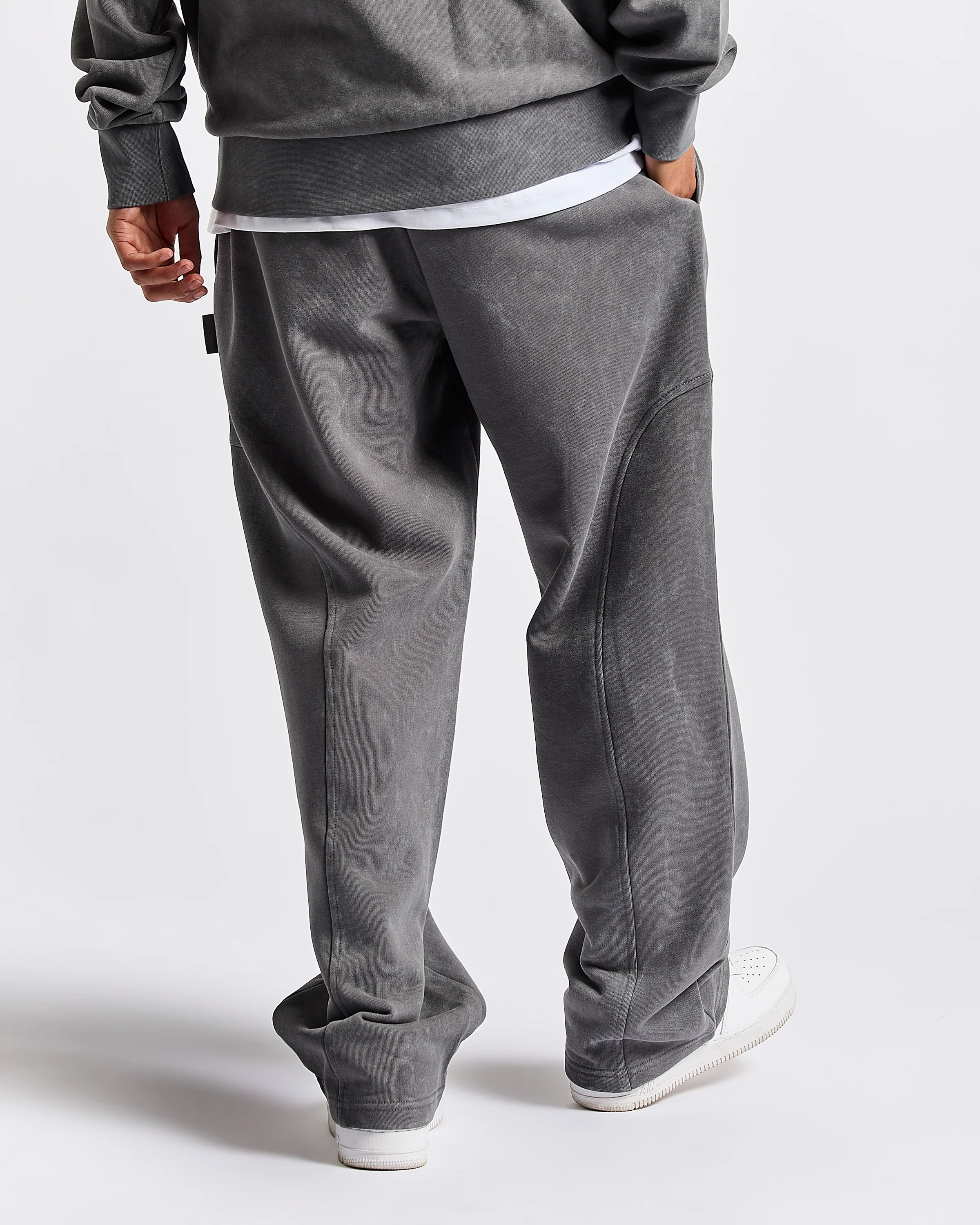 Cursed Oversized Wide Leg Jogger - Grey Wash/Black - Image 5