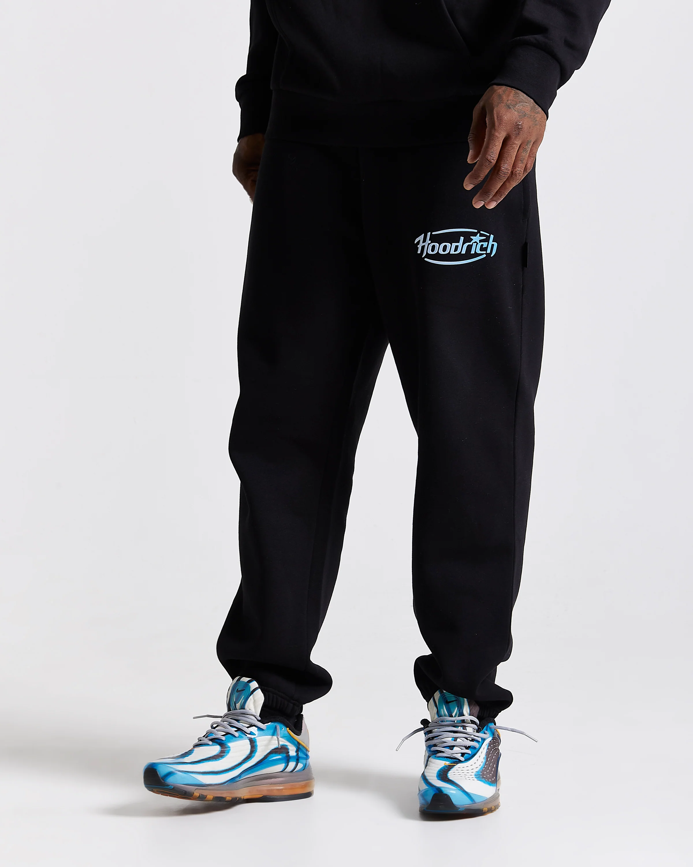 Curve Oversized Joggers - Black/Blue - Image 3