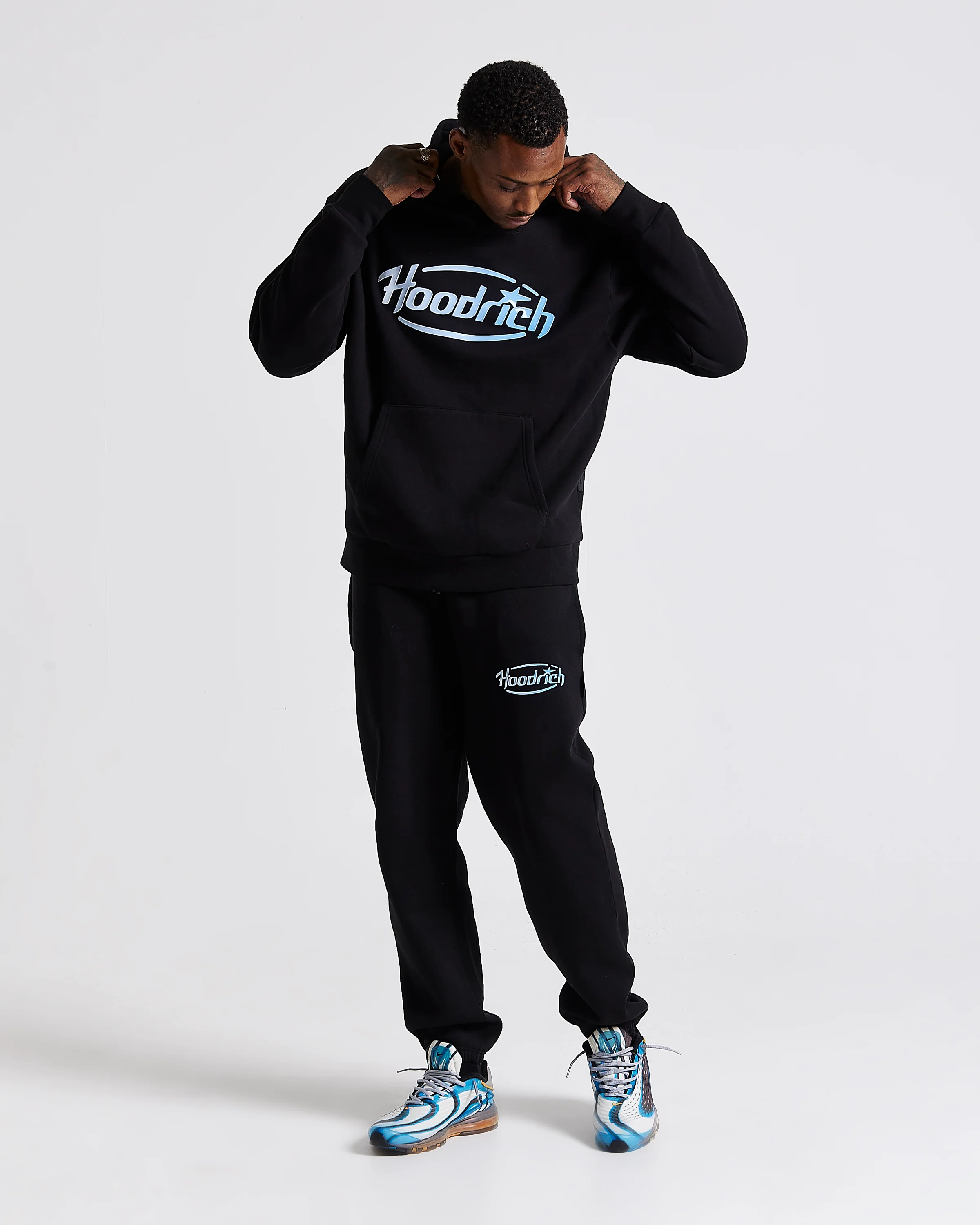 Curve Oversized Joggers - Black/Blue - Image 7