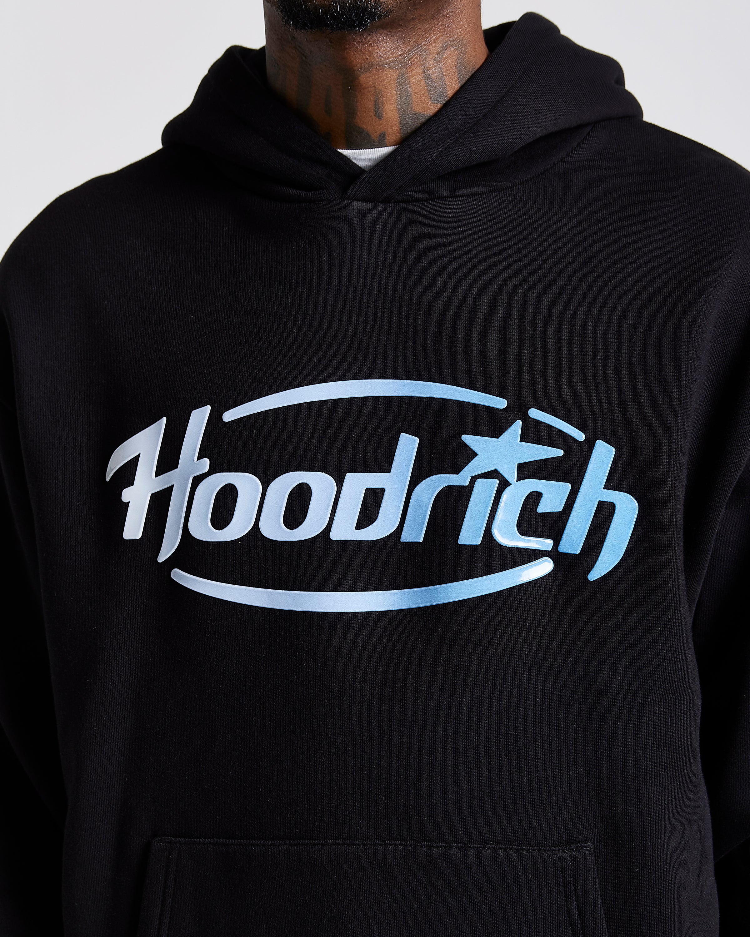 Curve Oversized Hoodie - Black/Blue - Image 2