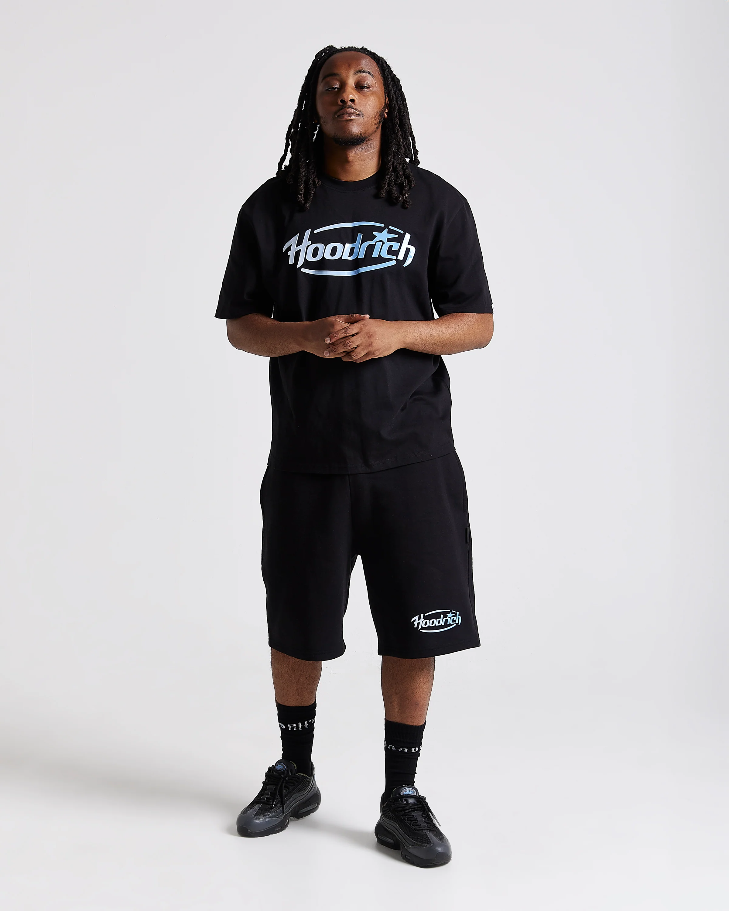 Curve Oversized Shorts - Black/Blue - Image 2