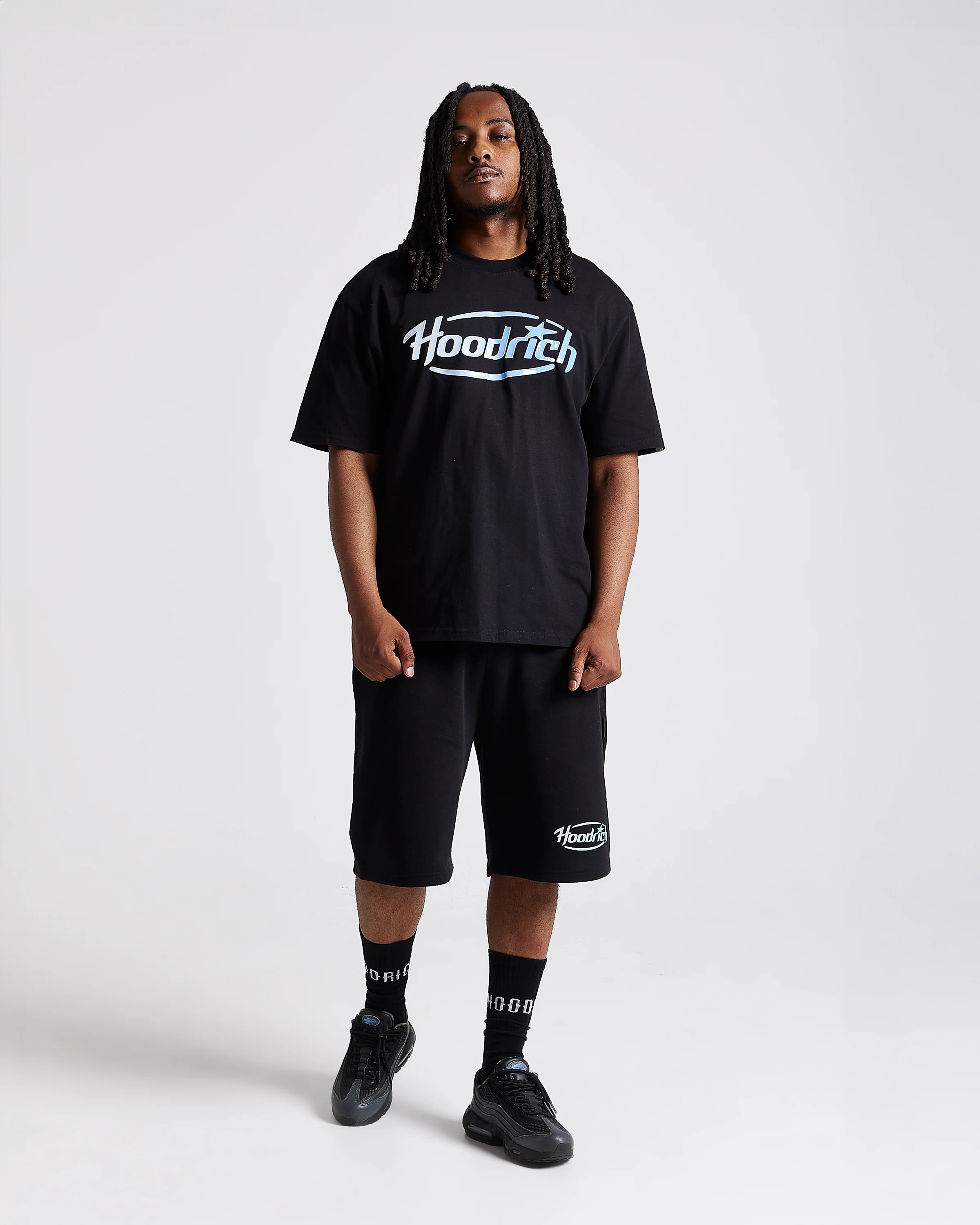 Curve Oversized Shorts - Black/Blue - Image 4