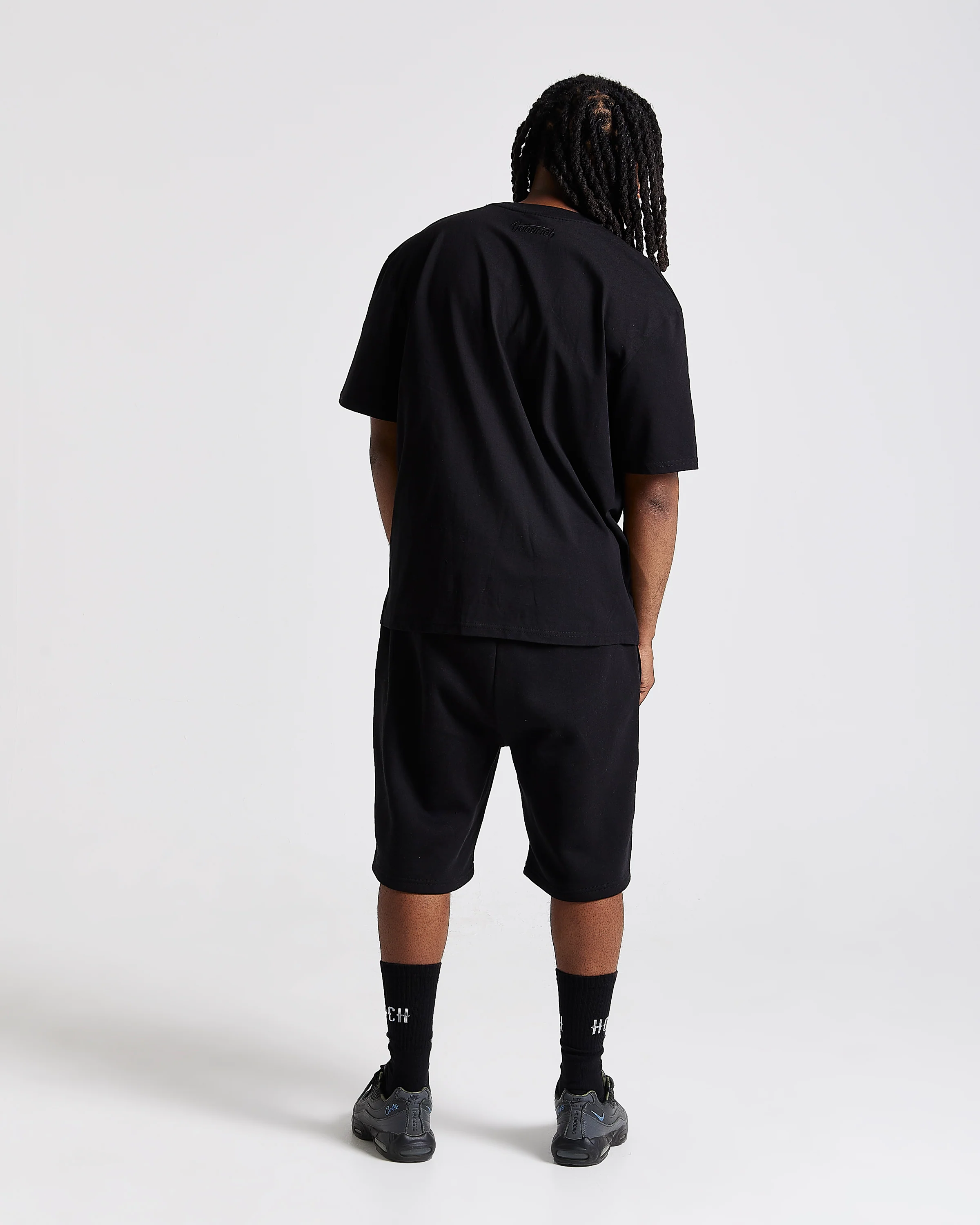 Curve Oversized Shorts - Black/Blue - Image 5