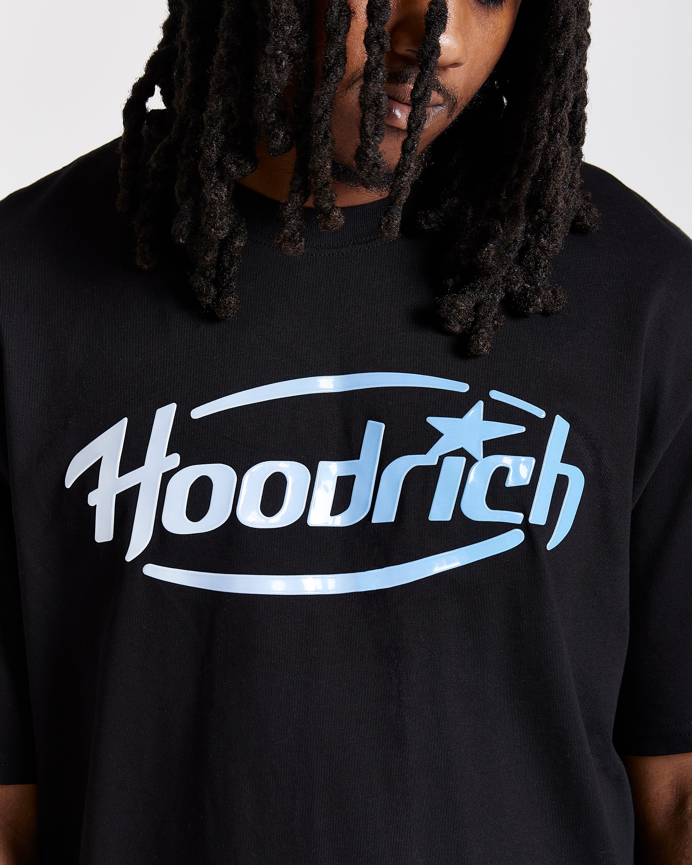 Curve Oversized T-Shirt - Black/Blue - Image 2