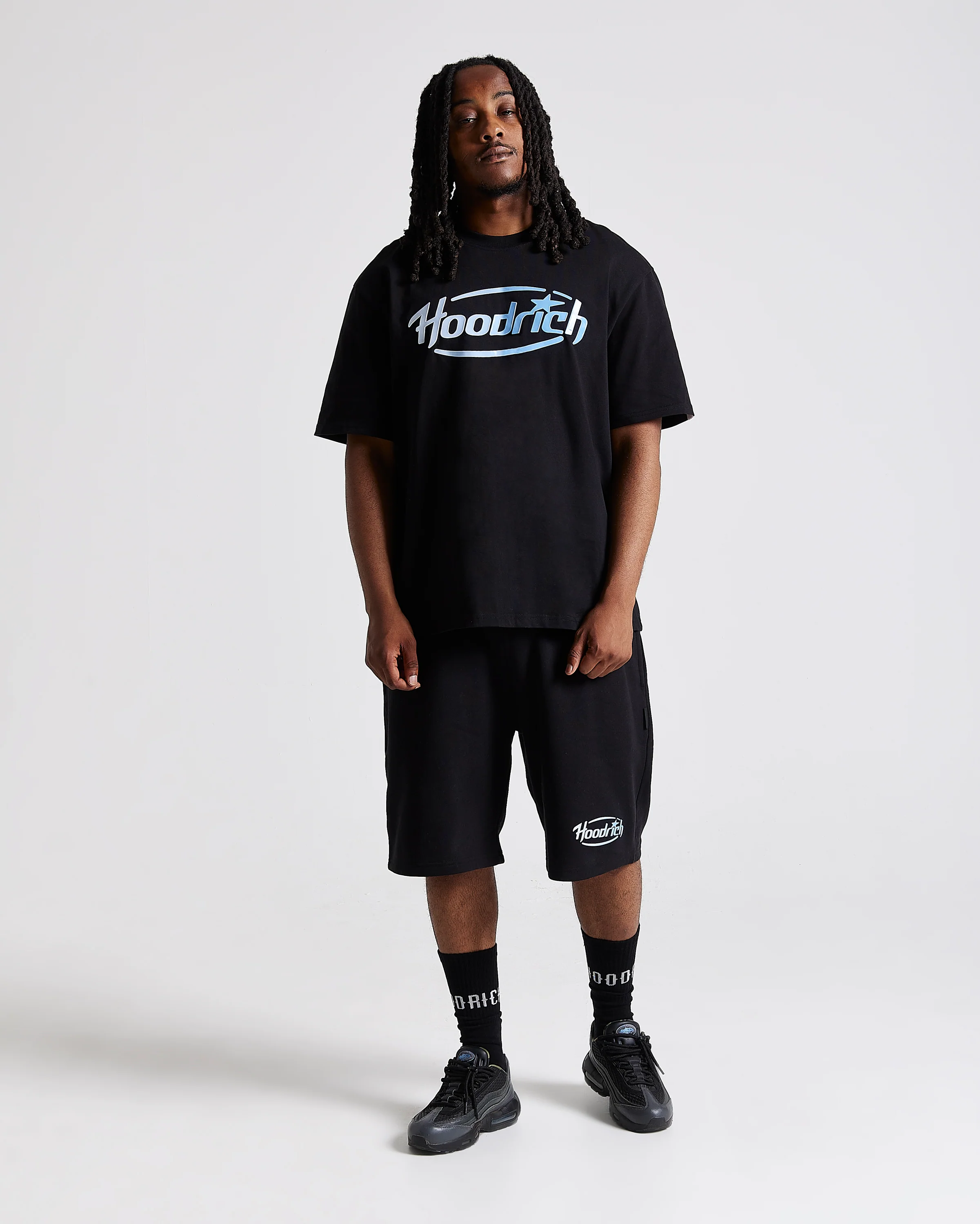 Curve Oversized T-Shirt - Black/Blue - Image 6