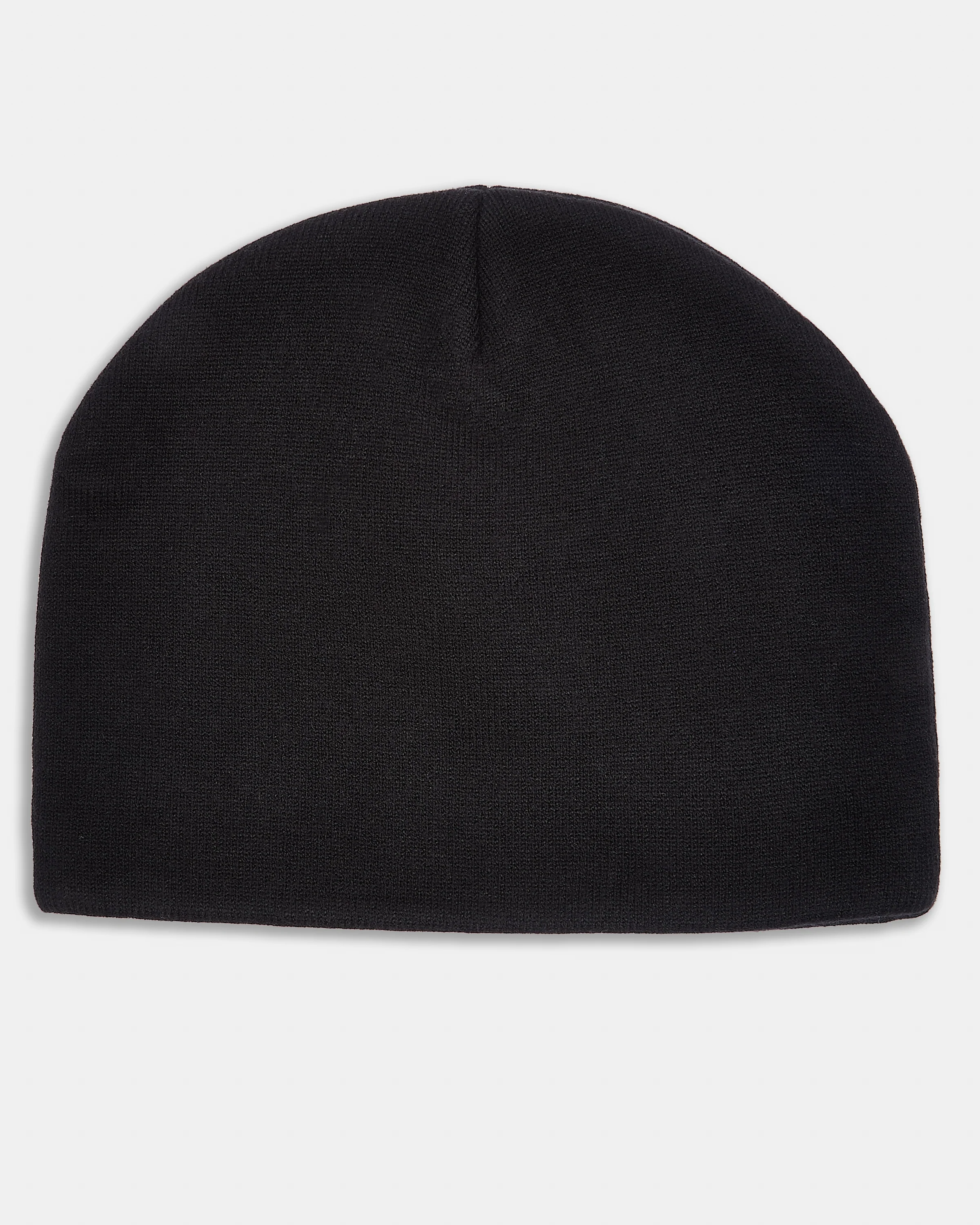 Curve Skull Knit Beanie - Black/White - Image 2