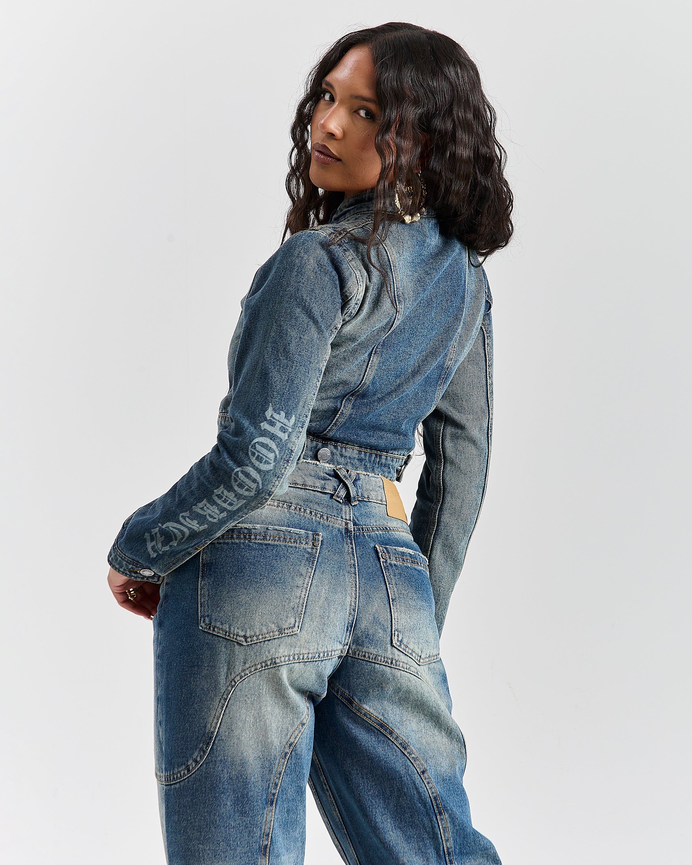 The Winner's Circle Snowdrift Denim Jacket - Dirty Wash - Image 11
