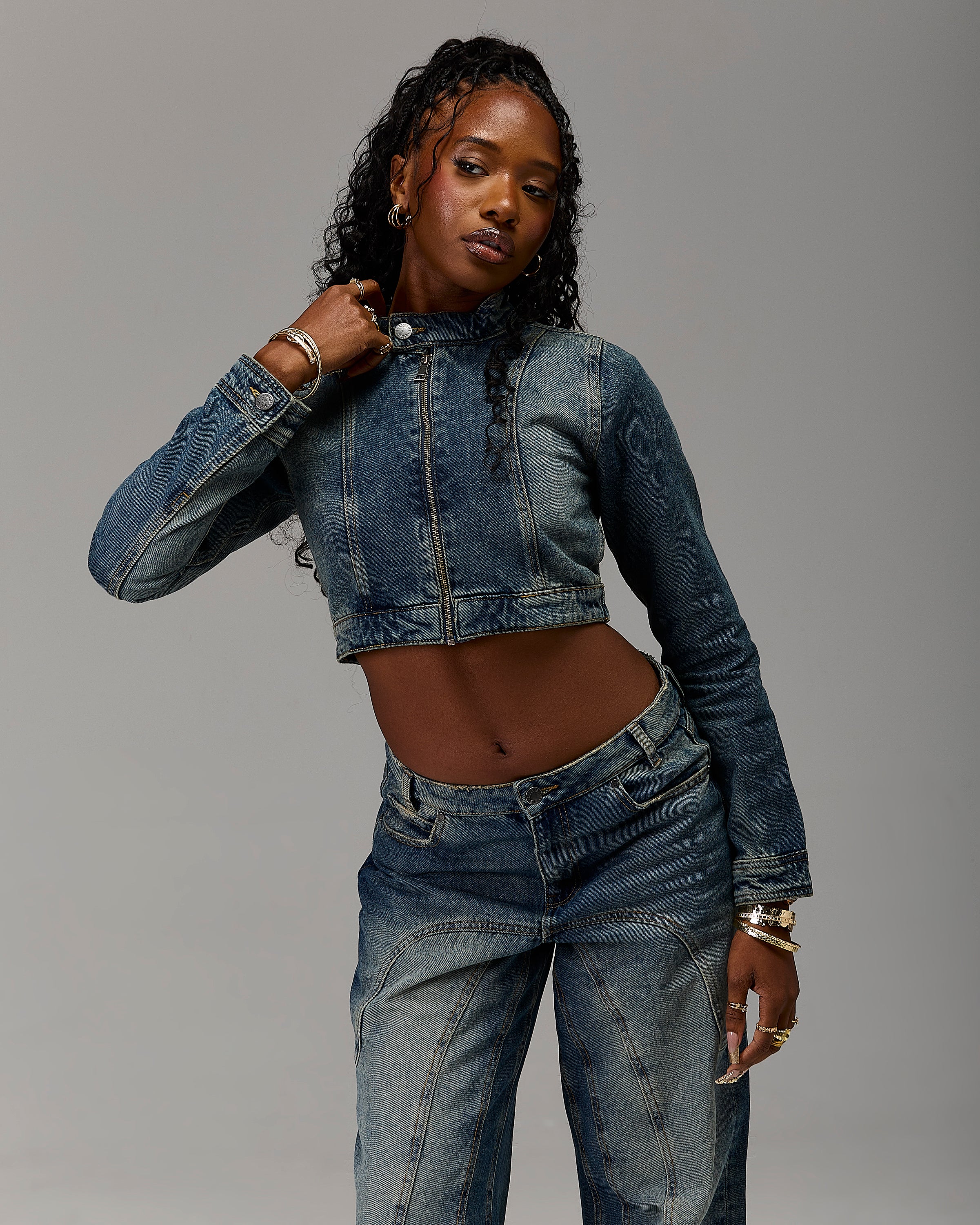 The Winner's Circle Snowdrift Denim Jacket - Dirty Wash - Image 6