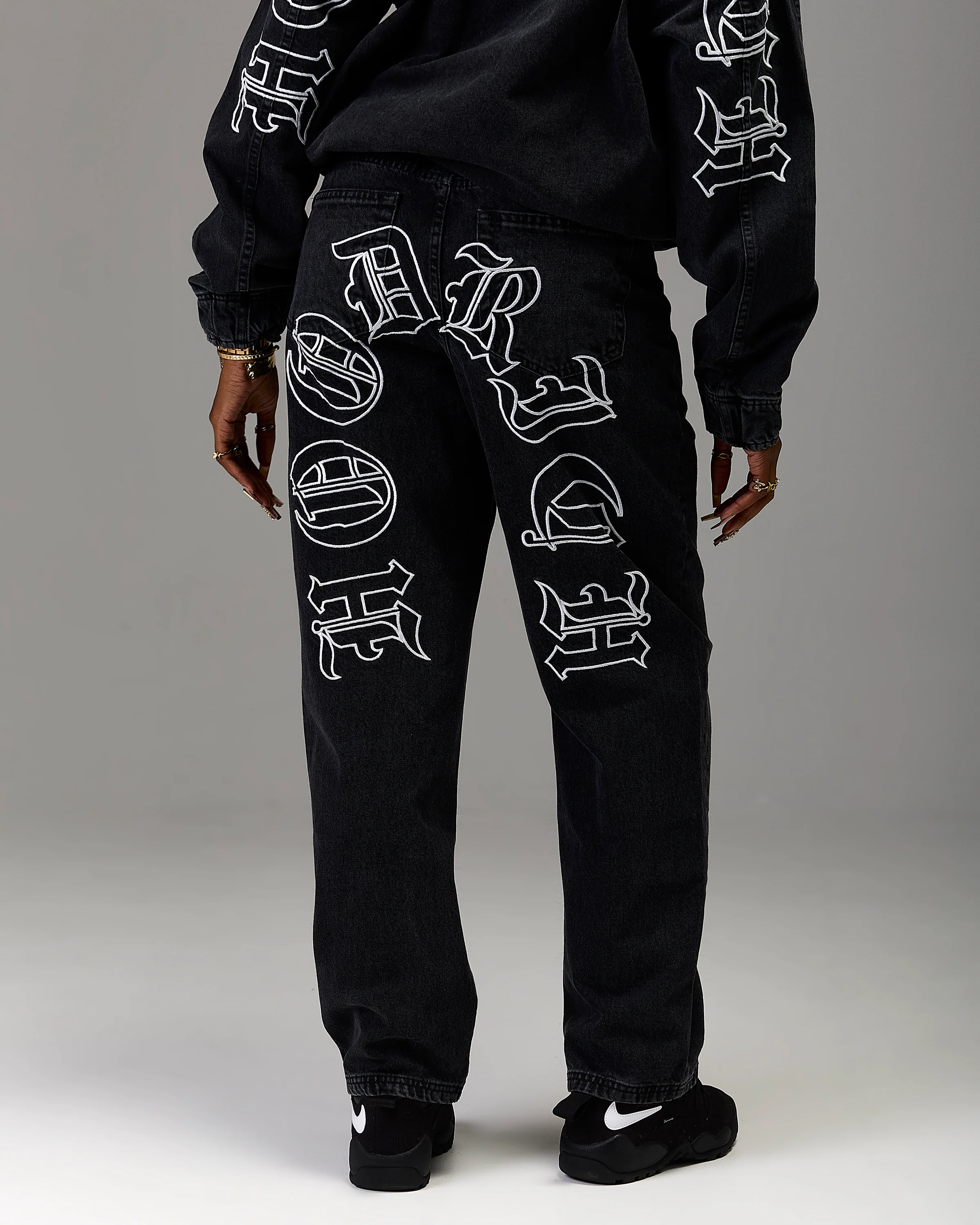The Winner's Circle Denim Trousers - Black/White - Image 13