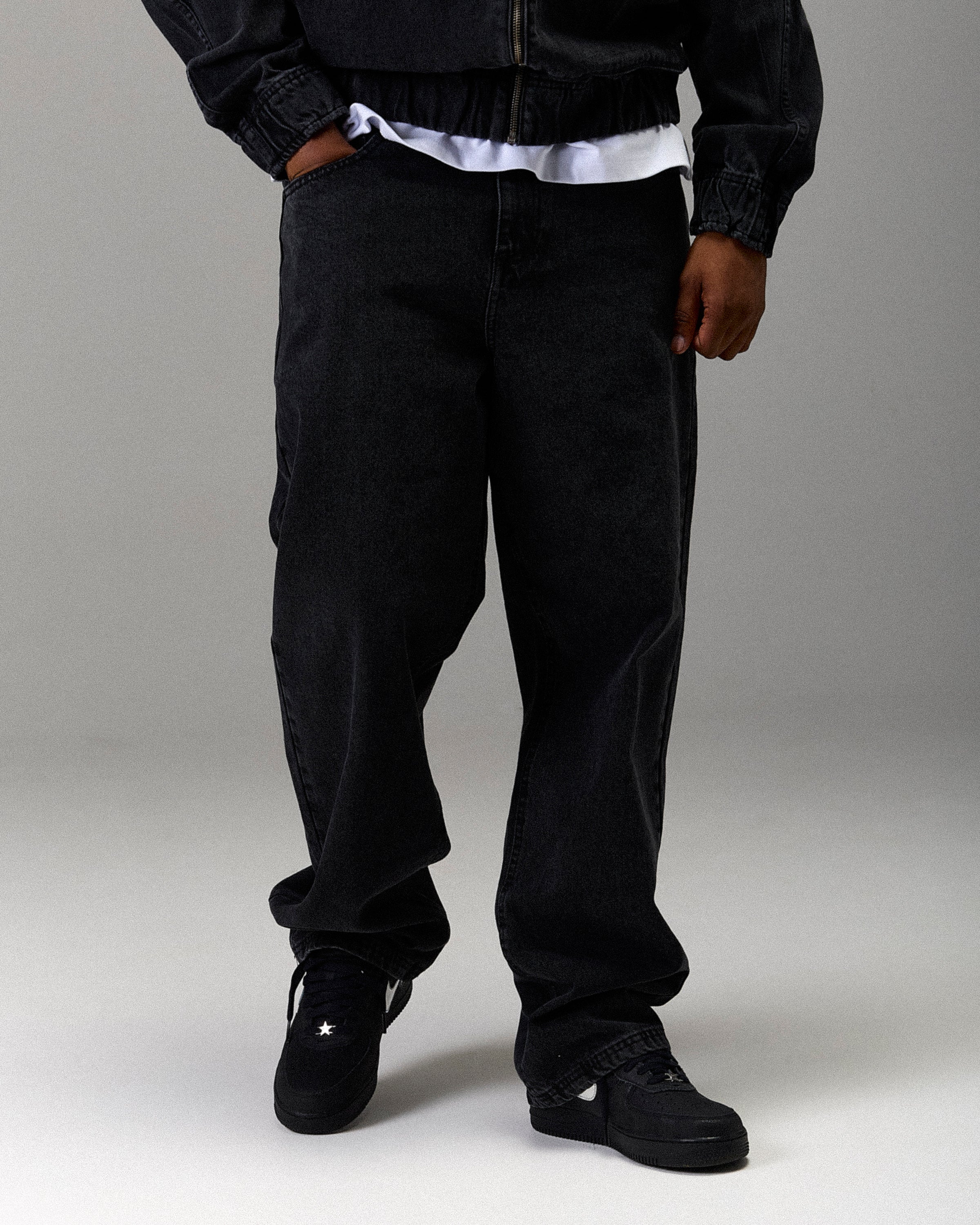 The Winner's Circle Denim Trousers - Black/White - Image 4
