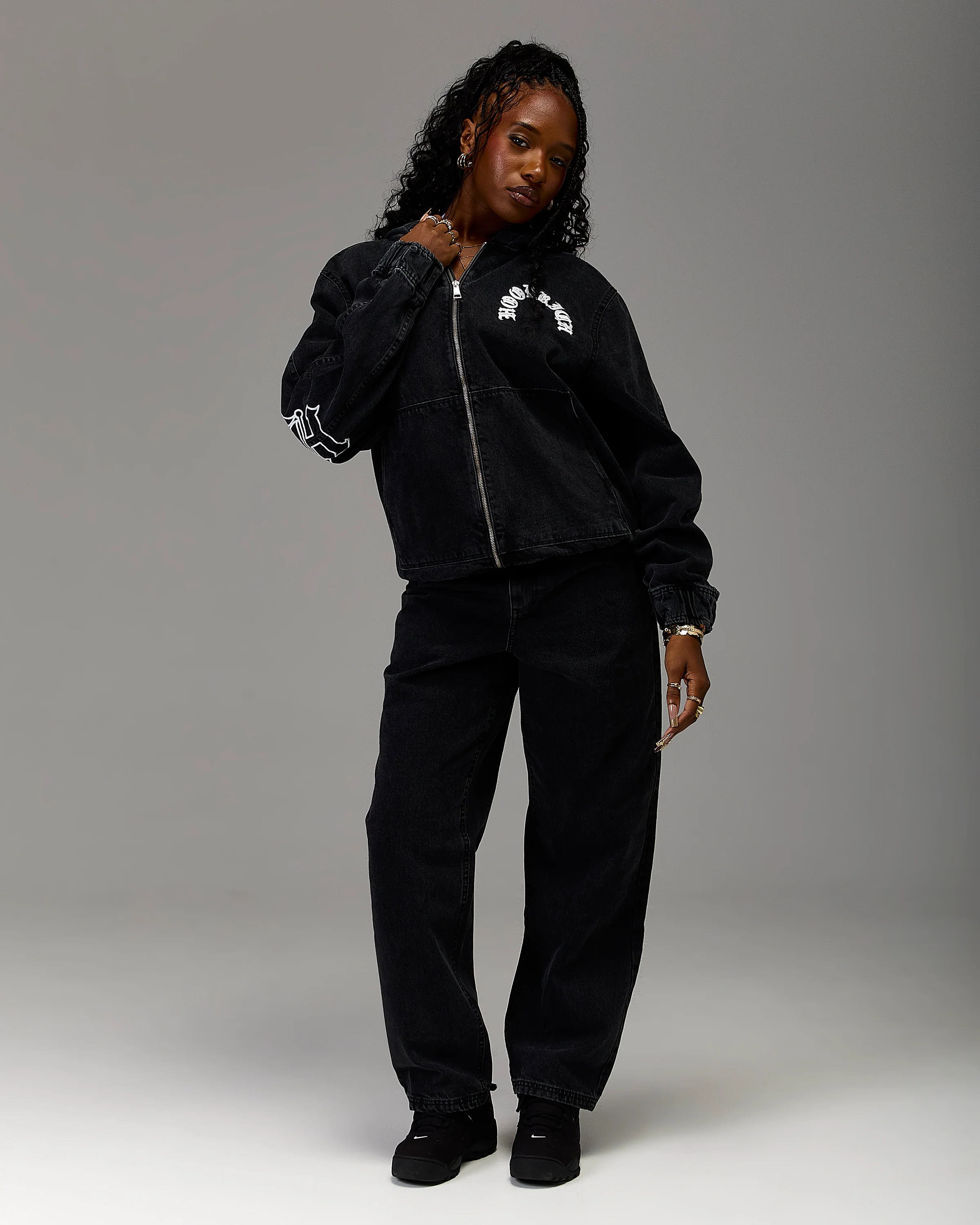 The Winner's Circle Denim Trousers - Black/White - Image 5