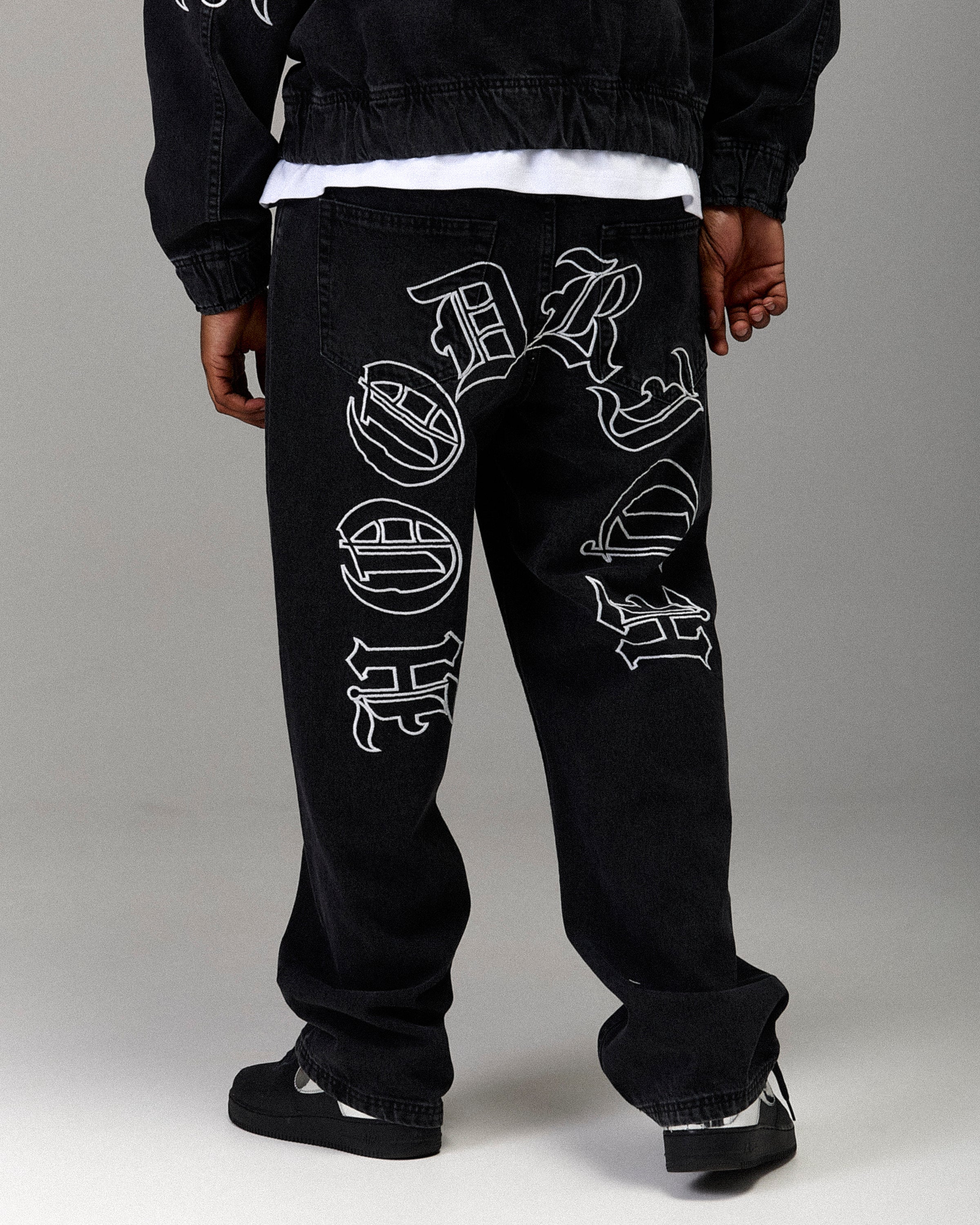 The Winner's Circle Denim Trousers - Black/White - Image 6