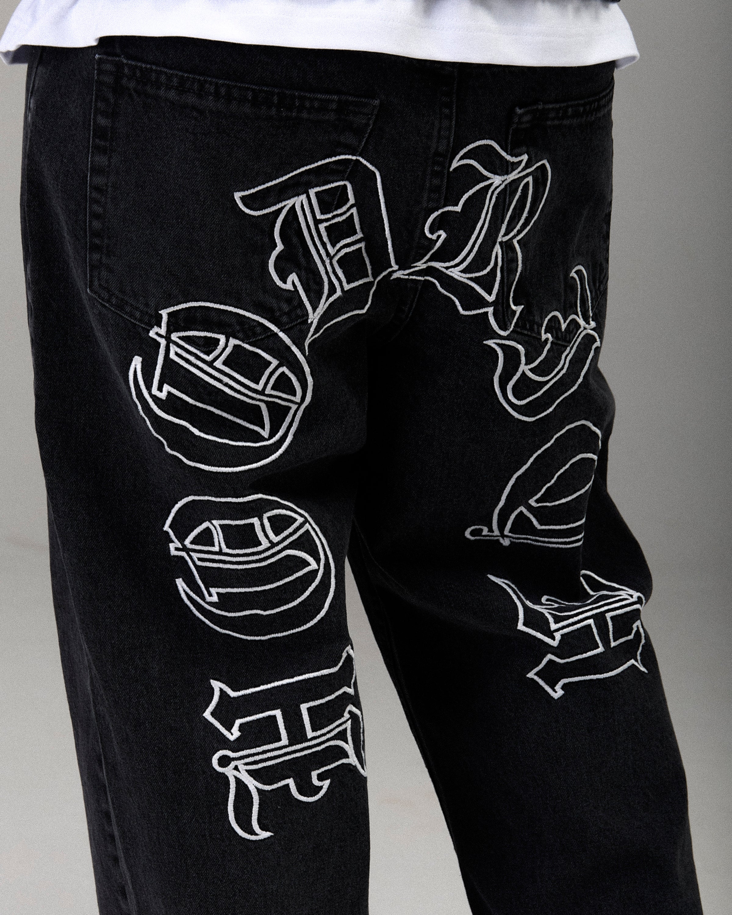 The Winner's Circle Denim Trousers - Black/White - Image 7