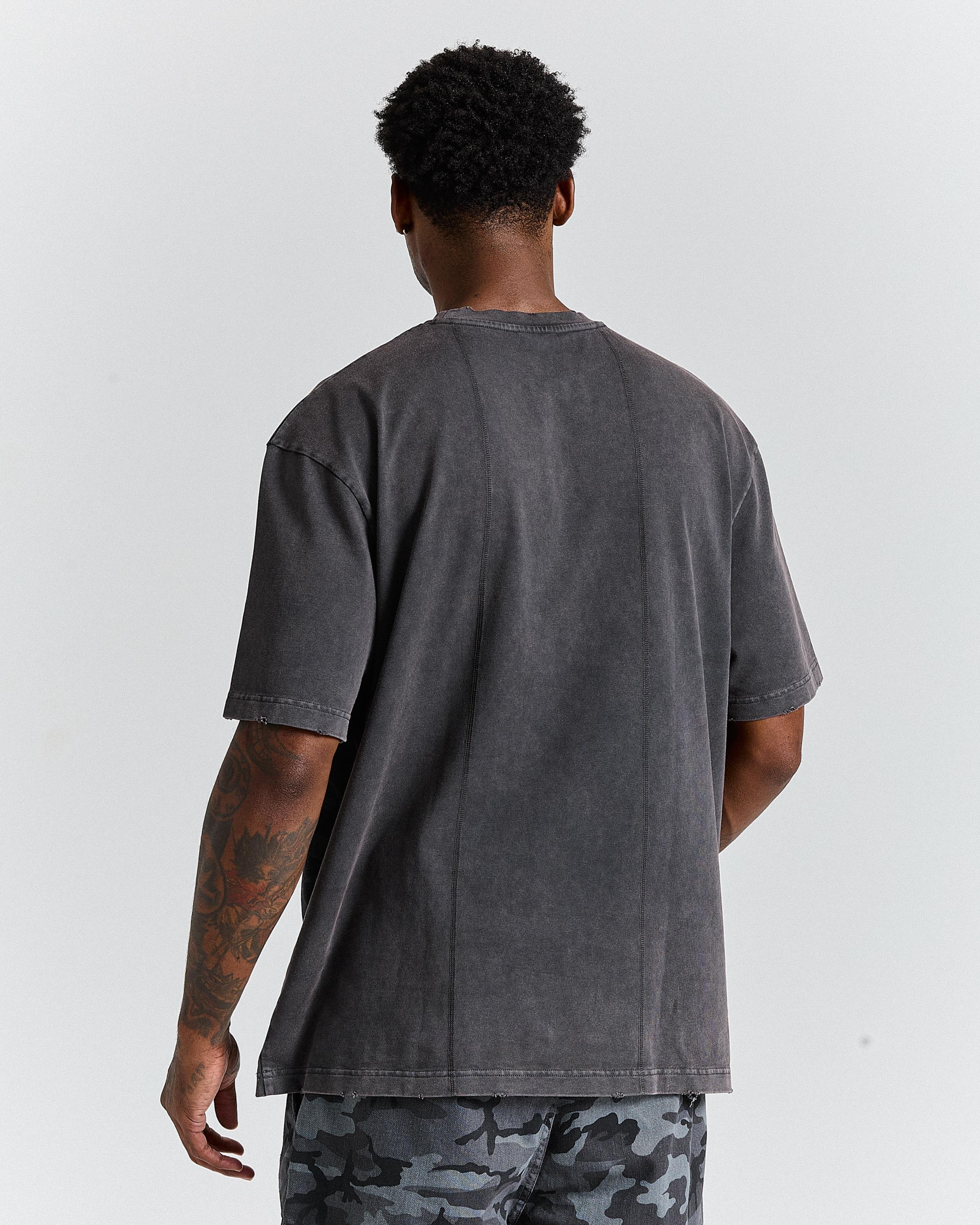 The Winner's Circle Divide Oversized T-Shirt - Grey - Image 2