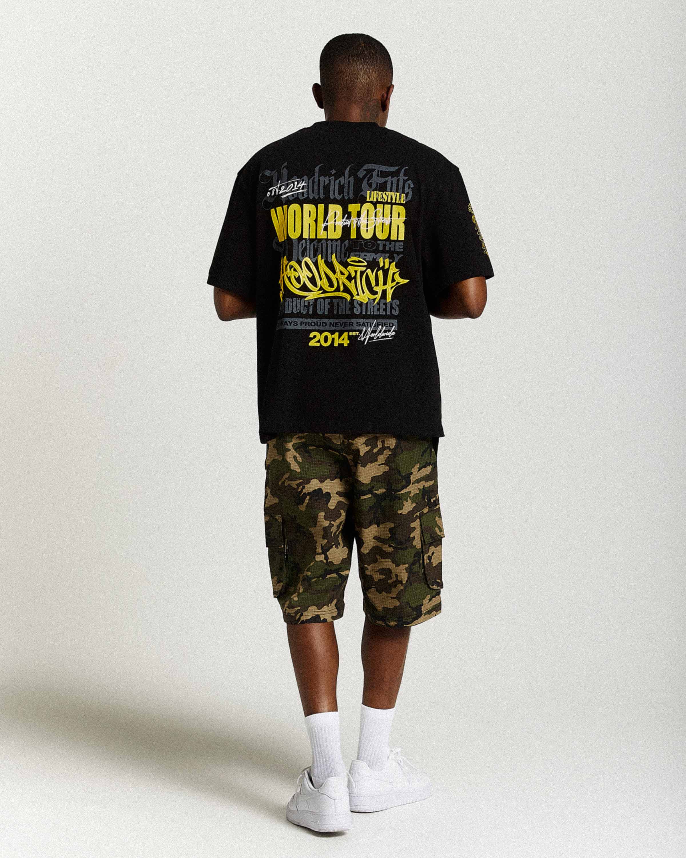 Dustral Cargo Shorts - Camo/Yellow - Image 3