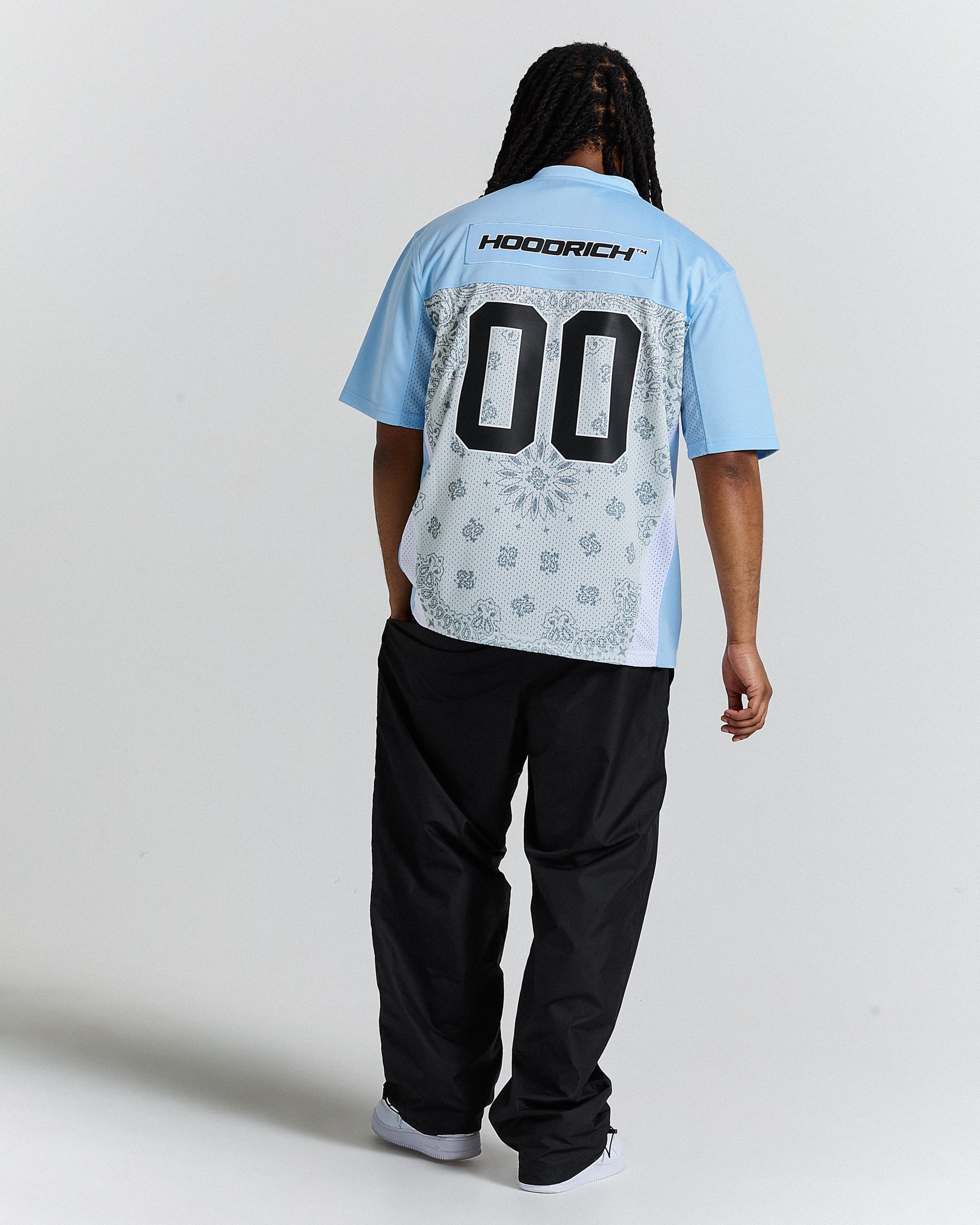 Eterno Motif Oversized Mesh Jersey - Blue/White - Image 7
