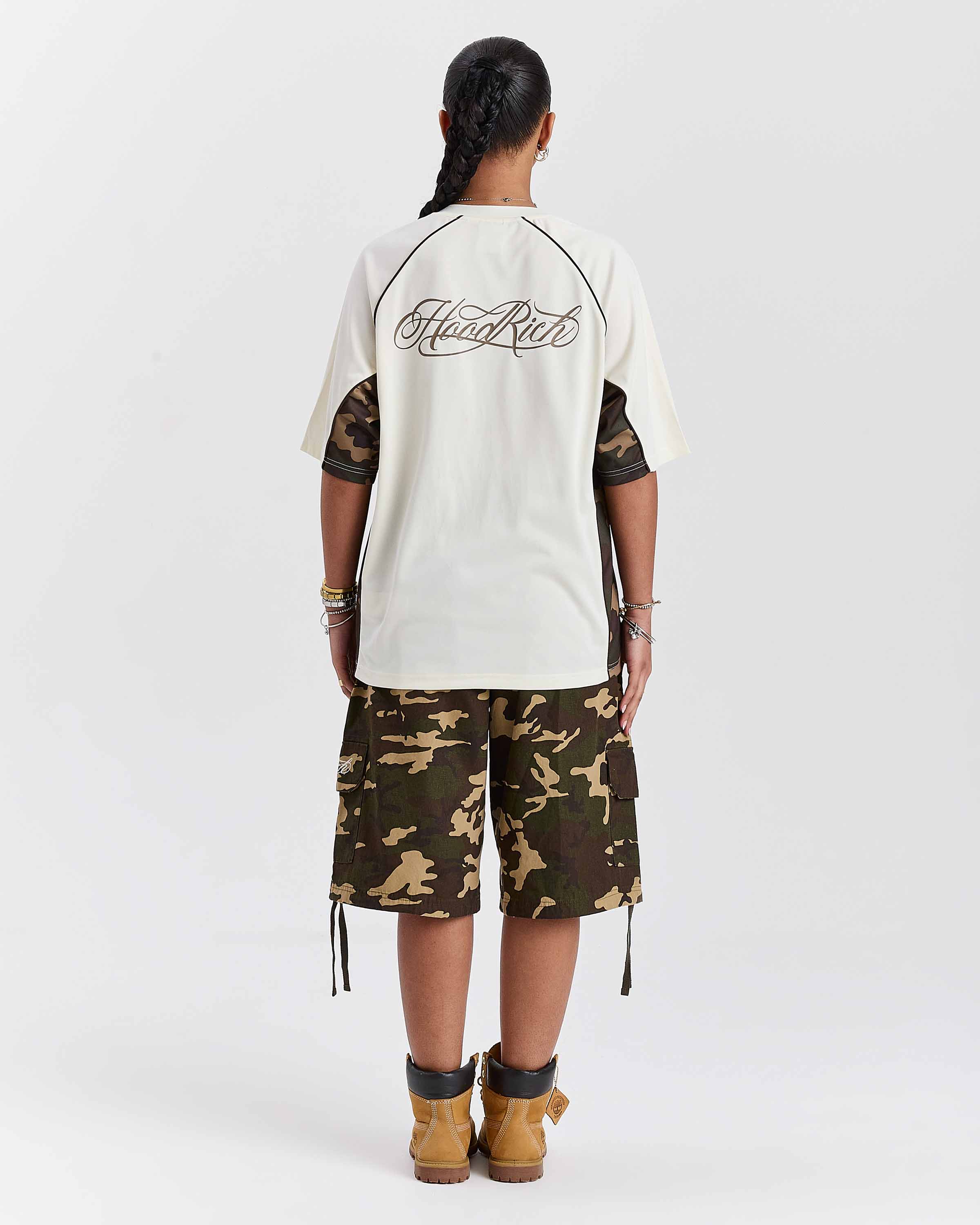 Field Oversized Cargo Woven Jort - Camo - Image 4