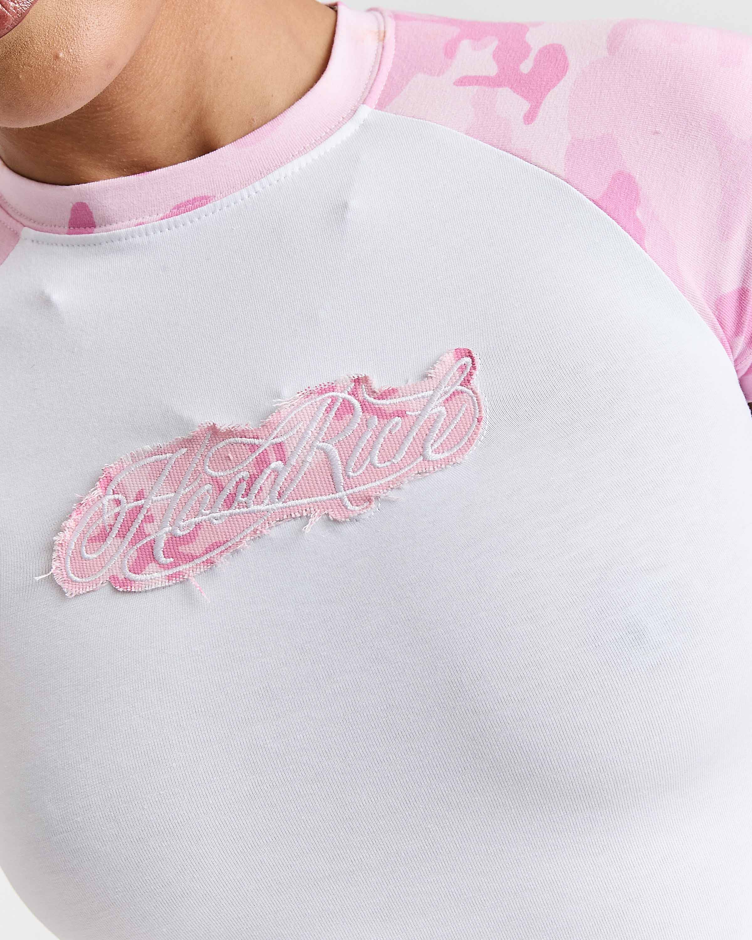 Field Fitted Tee - White/Pink Camo - Image 6