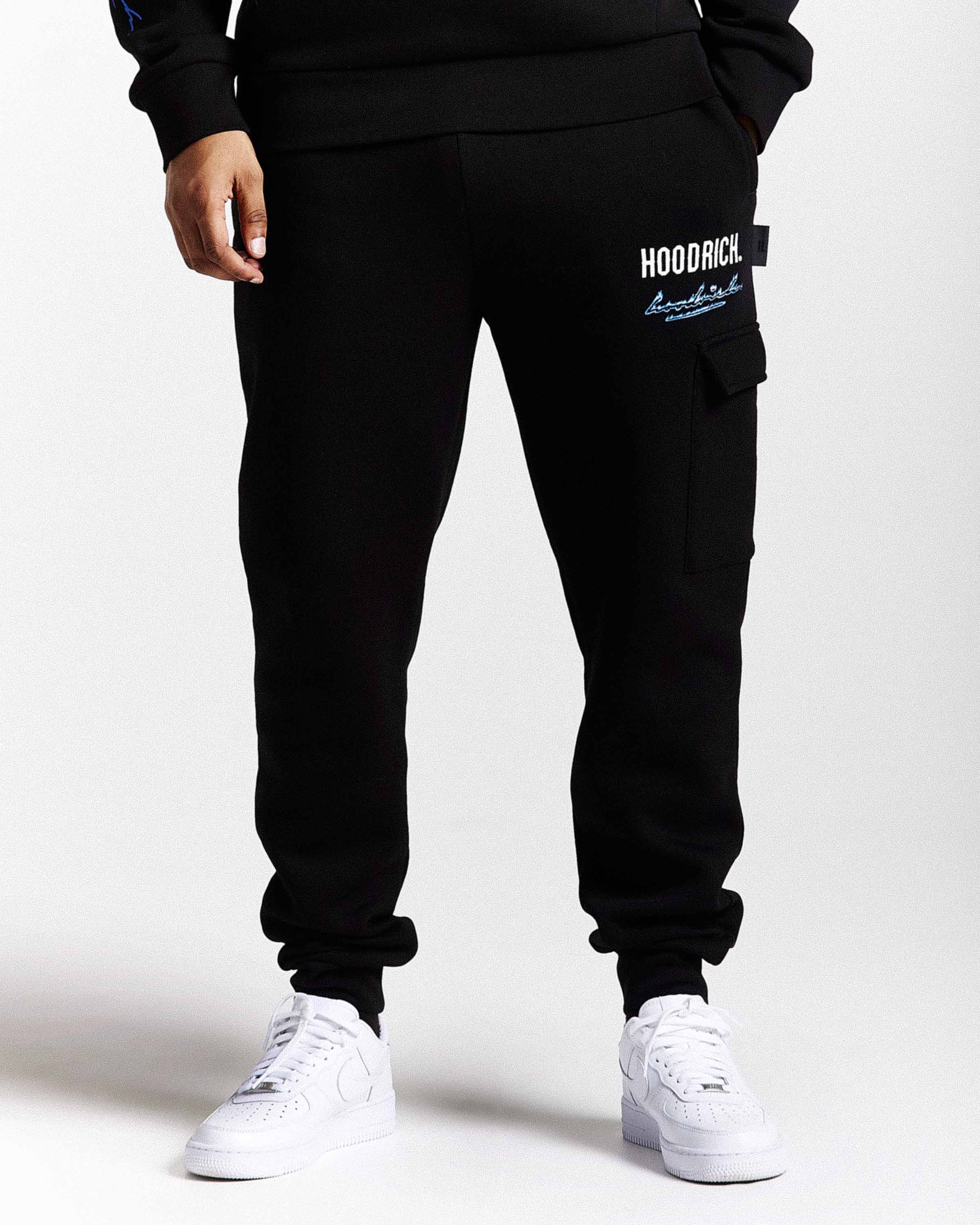 Flames Joggers - Black/White/Blue - Image 5