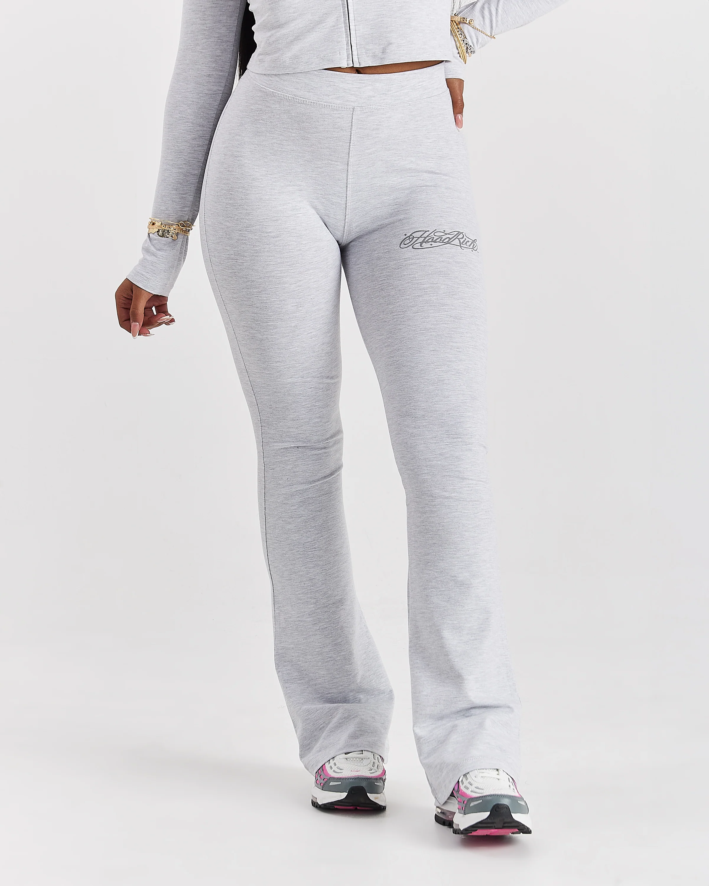 Solace Flare Leggings - Light Grey - Image 5