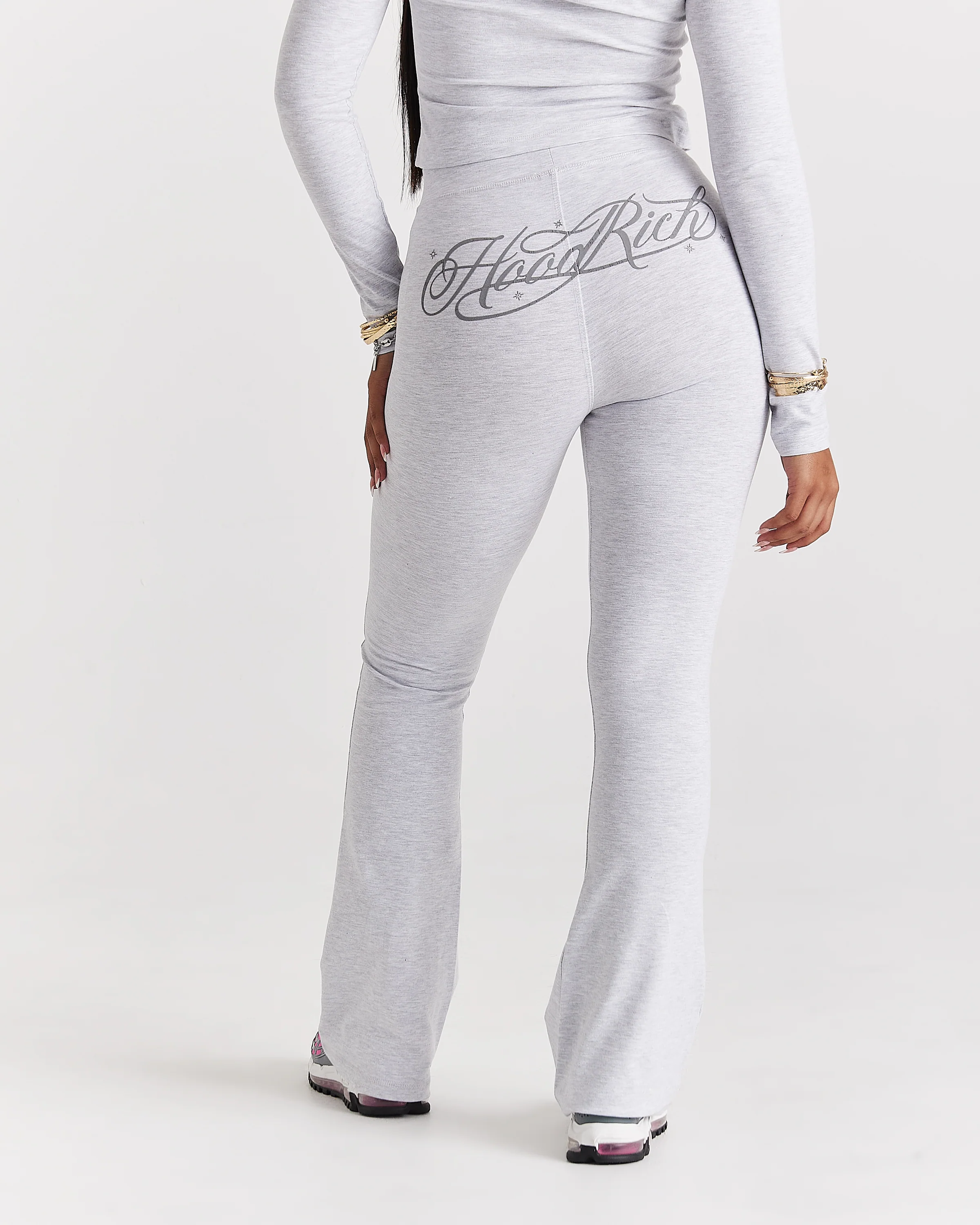 Solace Flare Leggings - Light Grey - Image 7