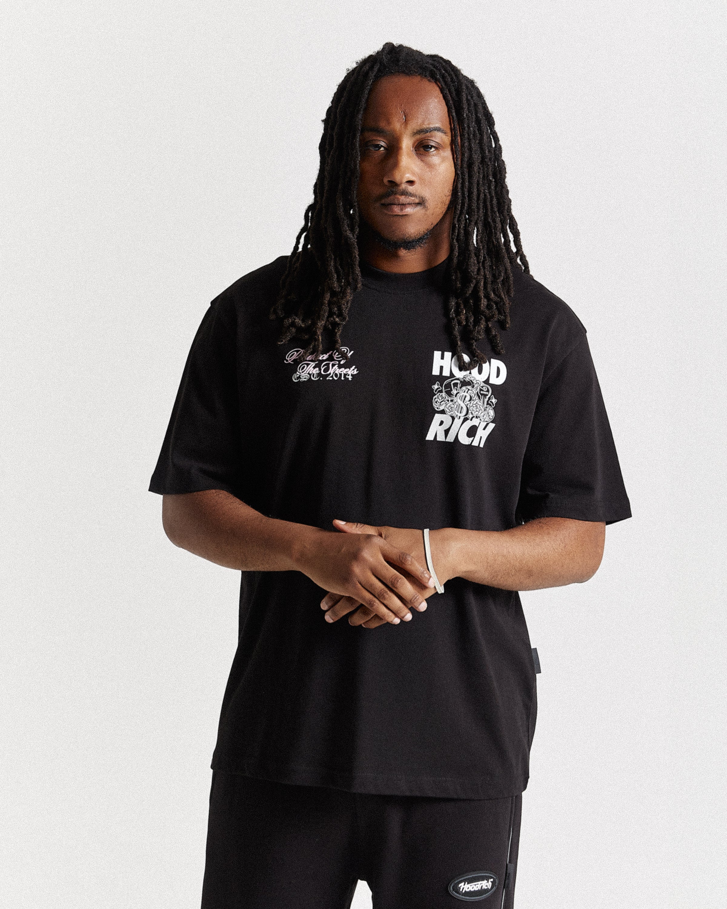 Flash Oversized T-Shirt - Black/White/Pink