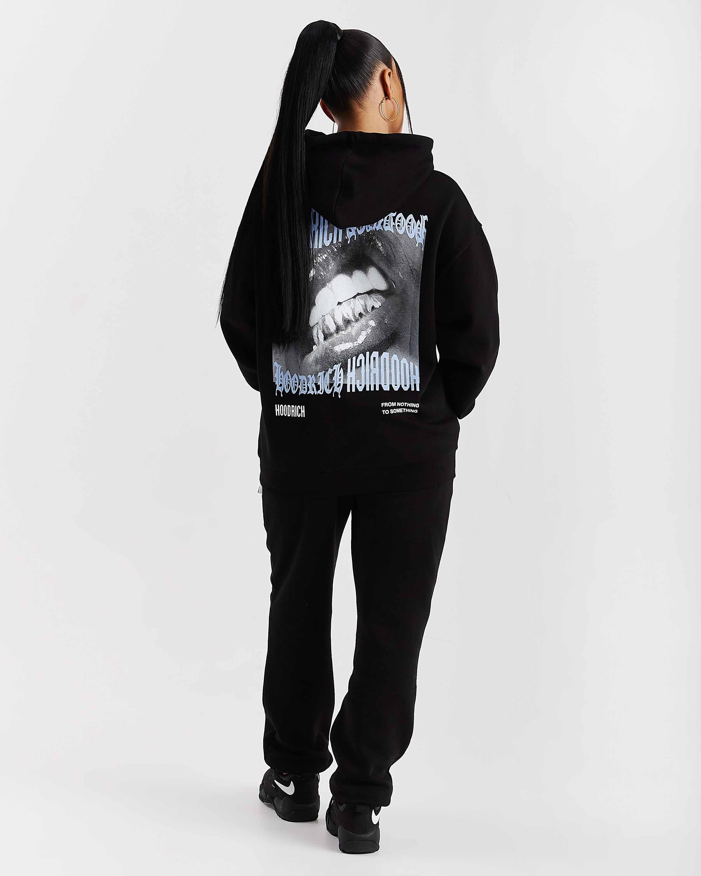 Flex Oversized Hoodie - Black/White - Image 3