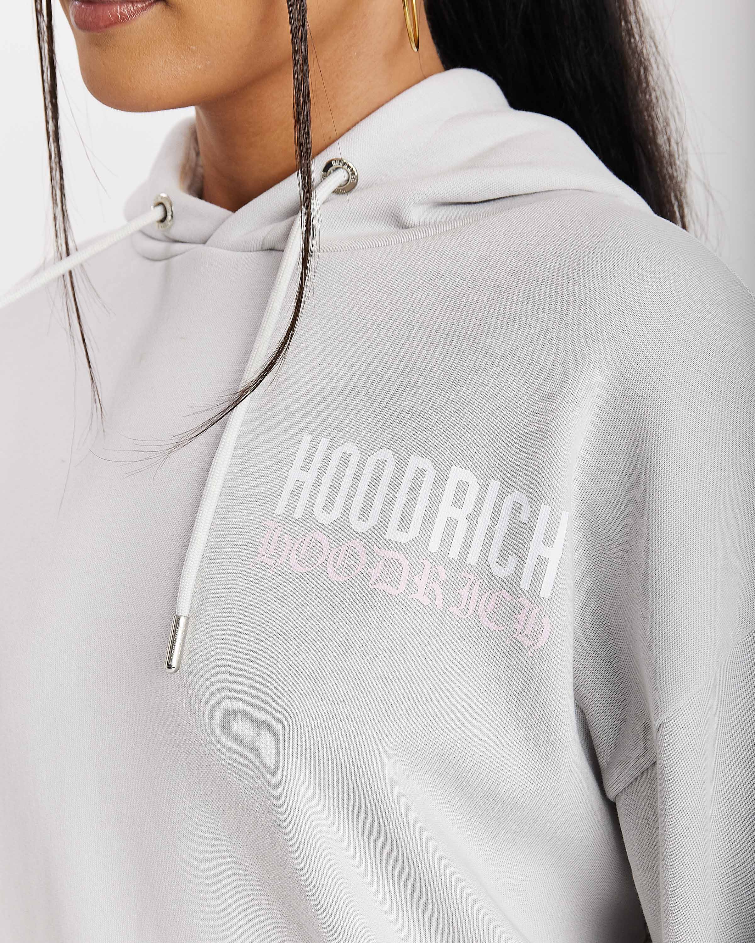 Flex Oversized Hoodie - Grey/White/Pink - Image 4