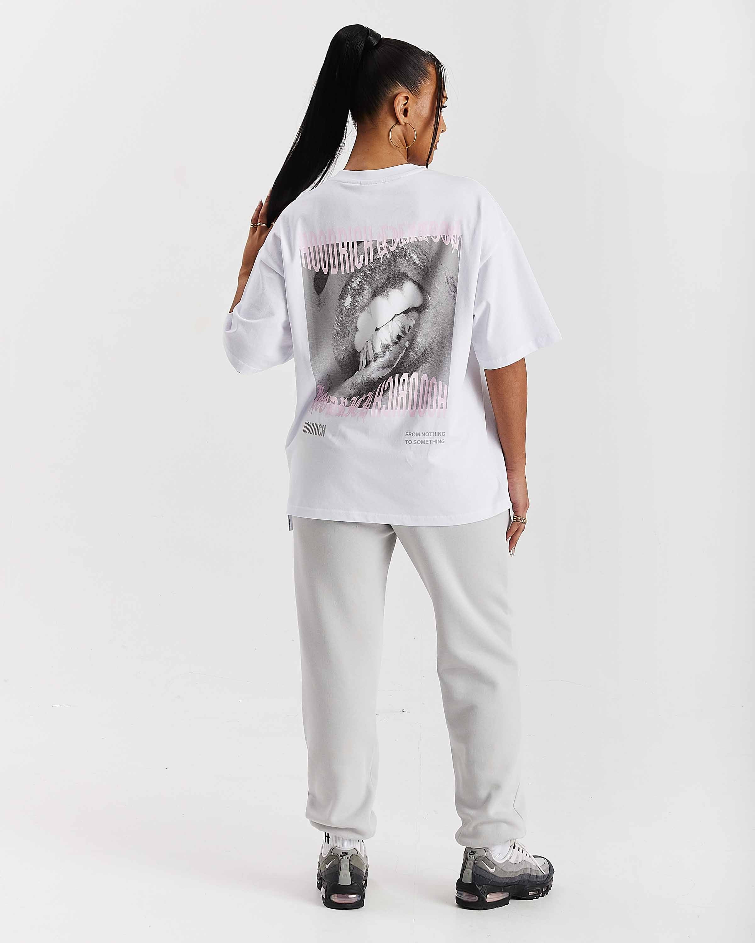 Flex Oversized T-Shirt - White/Grey/Pink - Image 3
