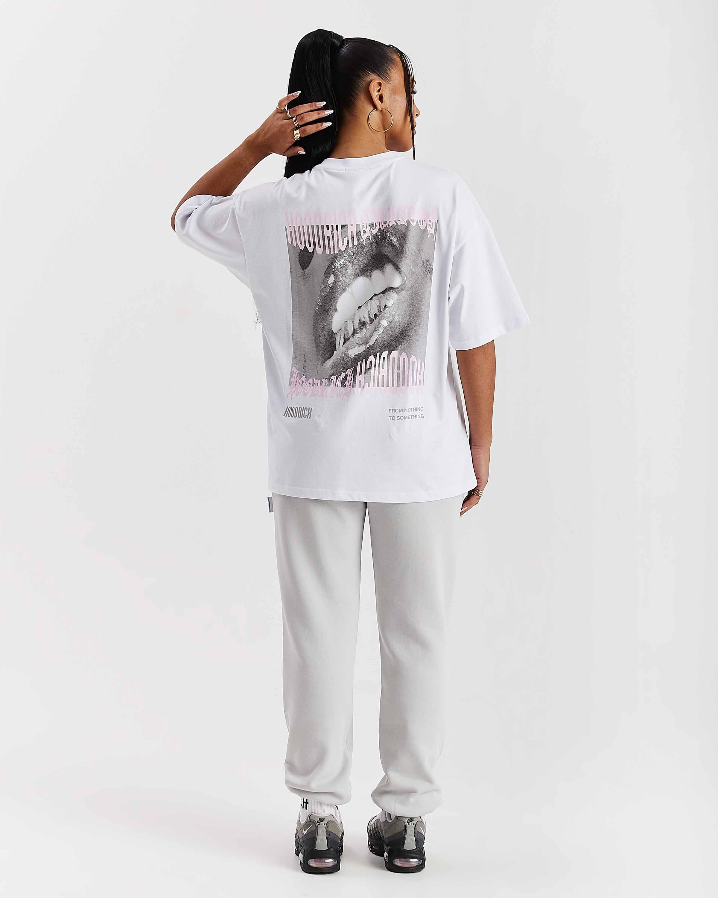 Flex Oversized T-Shirt - White/Grey/Pink - Image 4